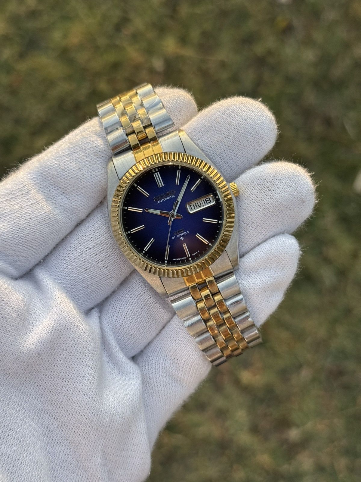 Seiko Seiko 5 DX Fluted Bezel Automatic 6309 Japanese mens Watch Size 36 - 3 Thumbnail