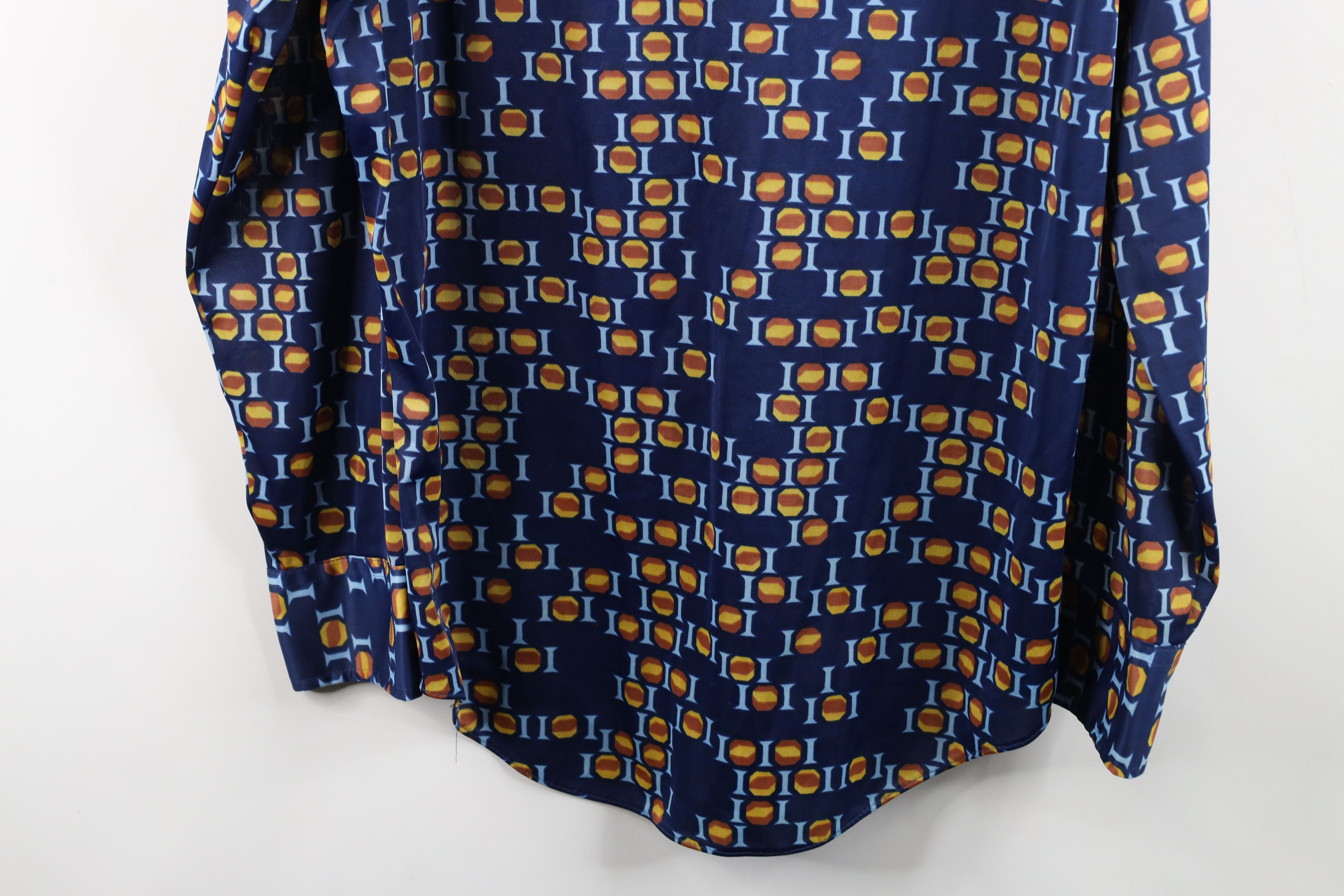 Vintage Vintage 70s Streetwear Knit Disco Collared Button Shirt Size US L / EU 52-54 / 3 - 11 Thumbnail