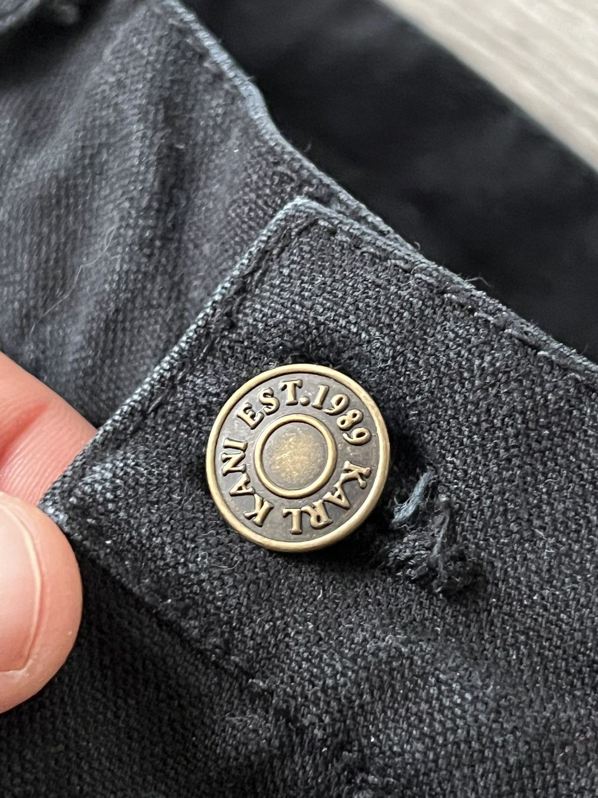 Karl Kani Karl Kani Embroidered Logo Rap Black Denim Unisex Jeans Size US 32 / EU 48 - 11 Thumbnail