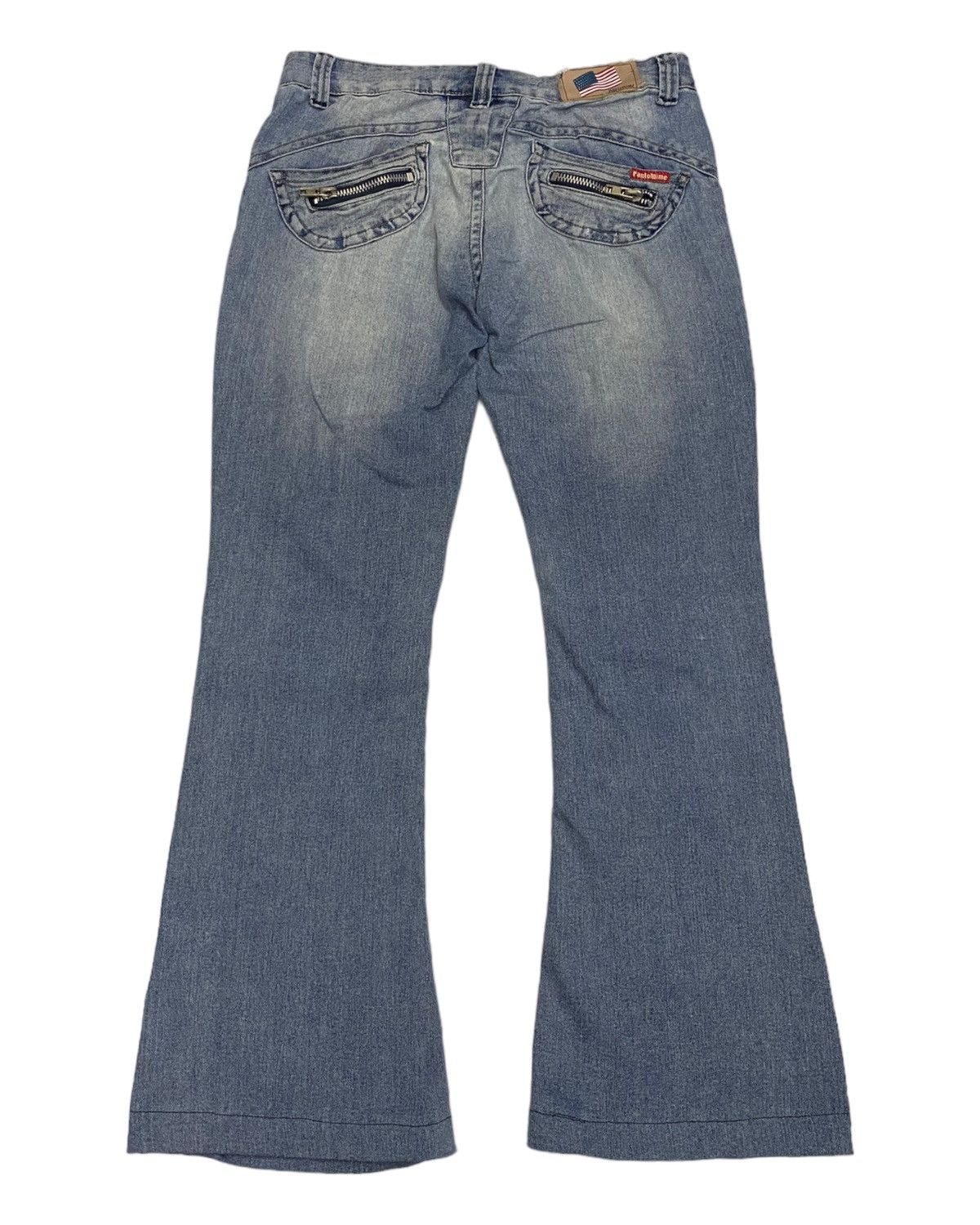 If Six Was Nine FLARE JEANS PANTOMIME ZIPPER POCKET DISTRESSED FLARED JEANS Size US 30 / EU 46 - 2 Thumbnail