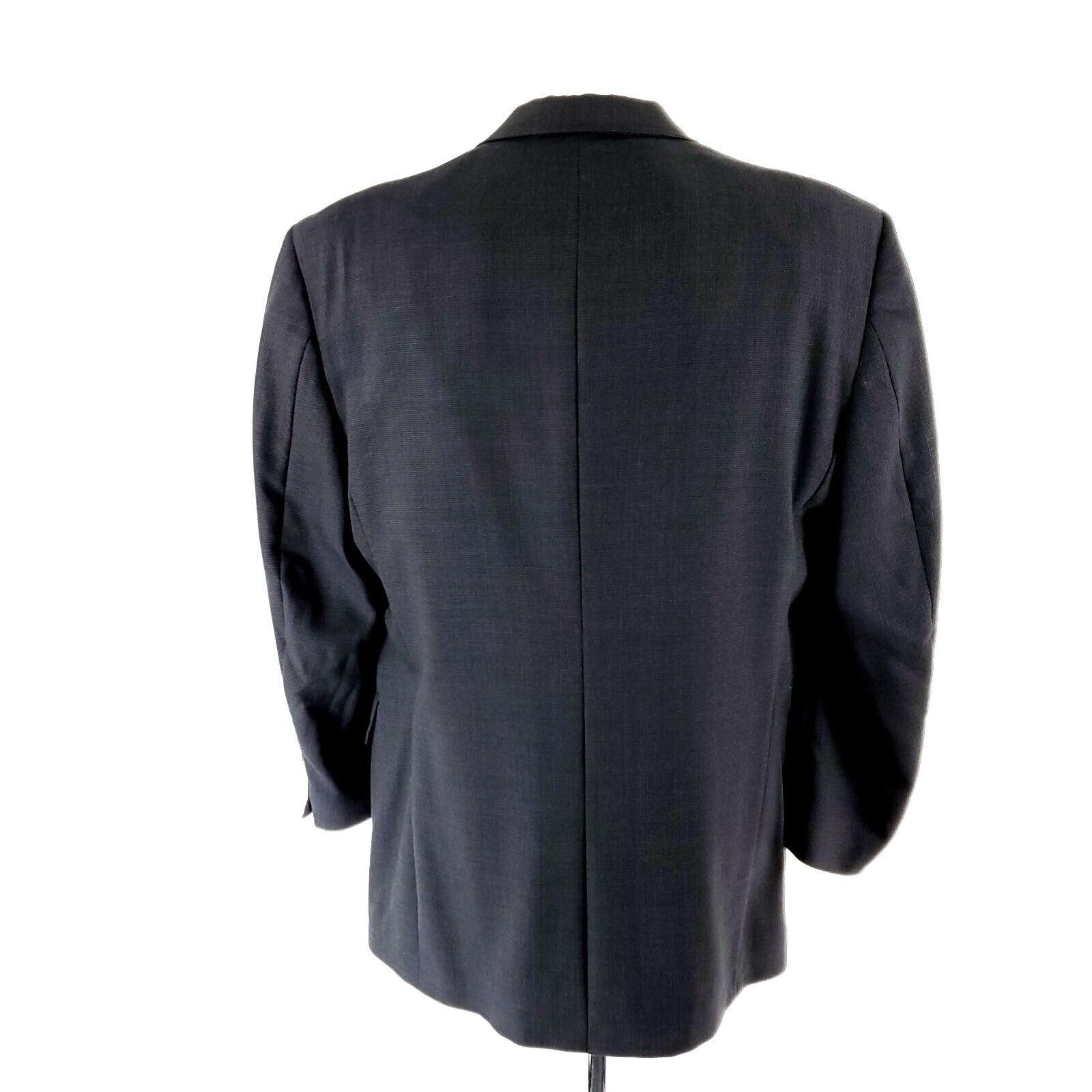 Hart Schaffner Marx Hart Schaffner Marx Wool 2 Button Sport Coat 42R Gray Check Size 42R - 5 Thumbnail