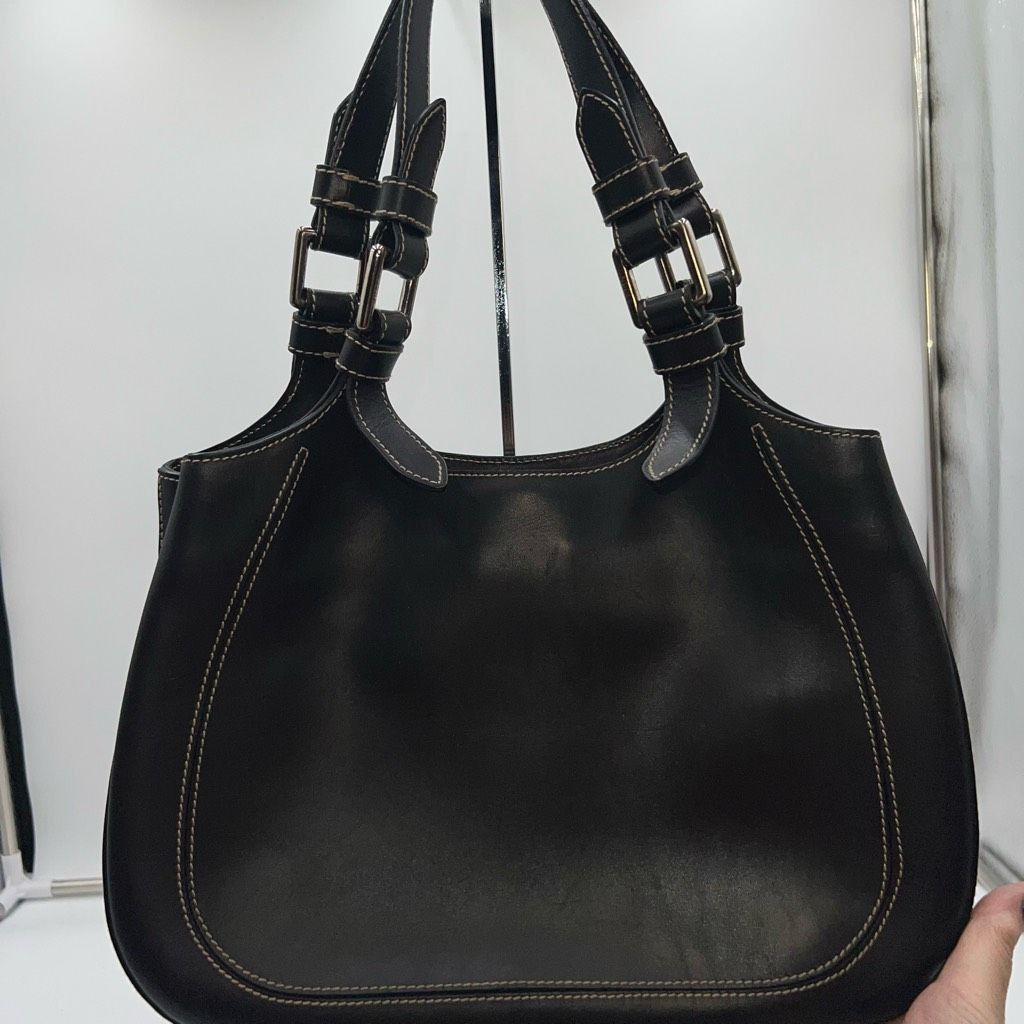 Bally Bally Saddle Leather Buckle Trim Shoulder Bag Made in Switzerland Size ONE SIZE - 8 Thumbnail