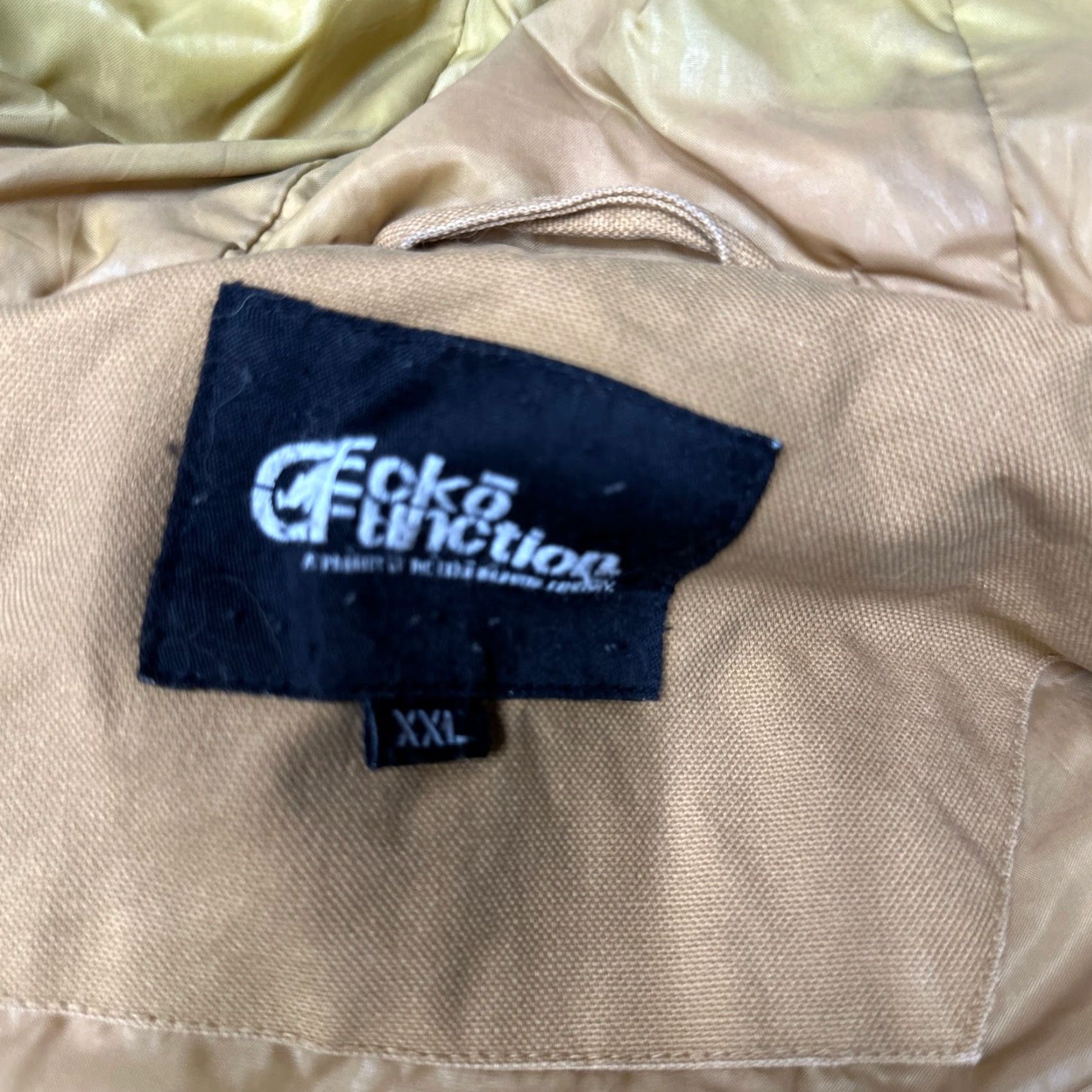 Vintage VINTAGE Ecko Function Real Fur Trim Hood Puffer Duck Canvas Jacket Men XXL Brown Pockets Size US XXL / EU 58 / 5 - 2 Thumbnail