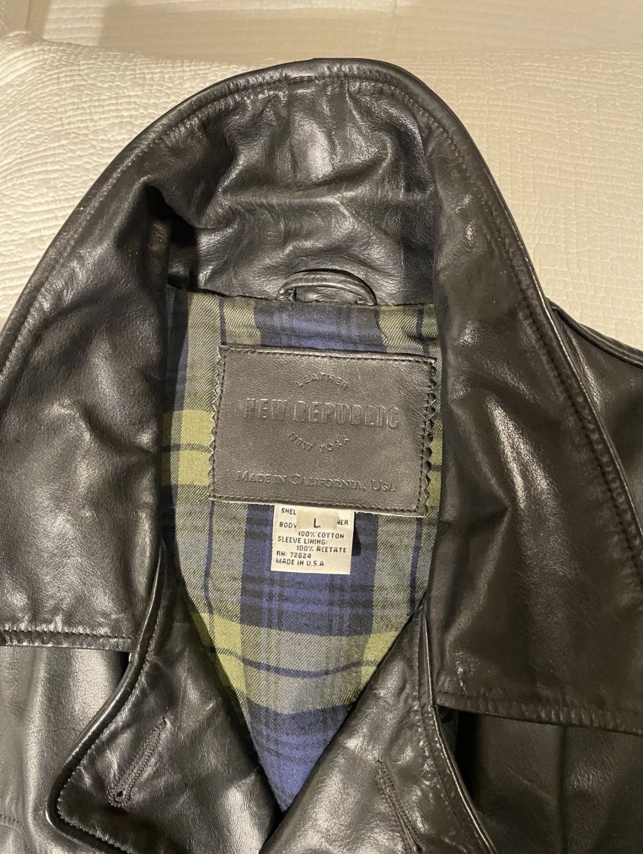 New Republic New Republic Vintage Leather Pea Coat – Rare Size US L / EU 52-54 / 3 - 2 Thumbnail