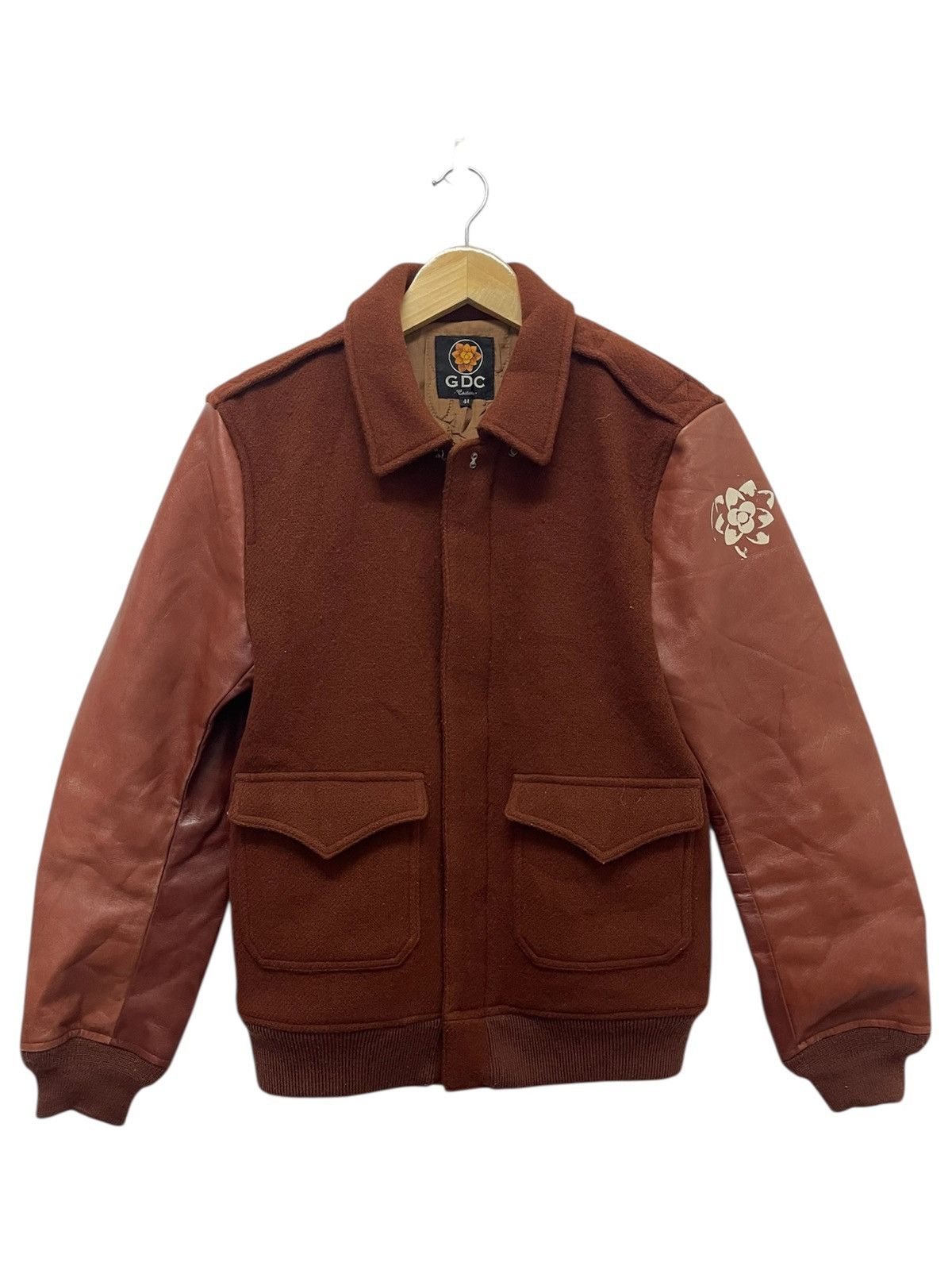 Japanese Brand Vintage GDC Japan Varsity Leather Sleeve Streetwear Size US M / EU 48-50 / 2 - 1 Thumbnail