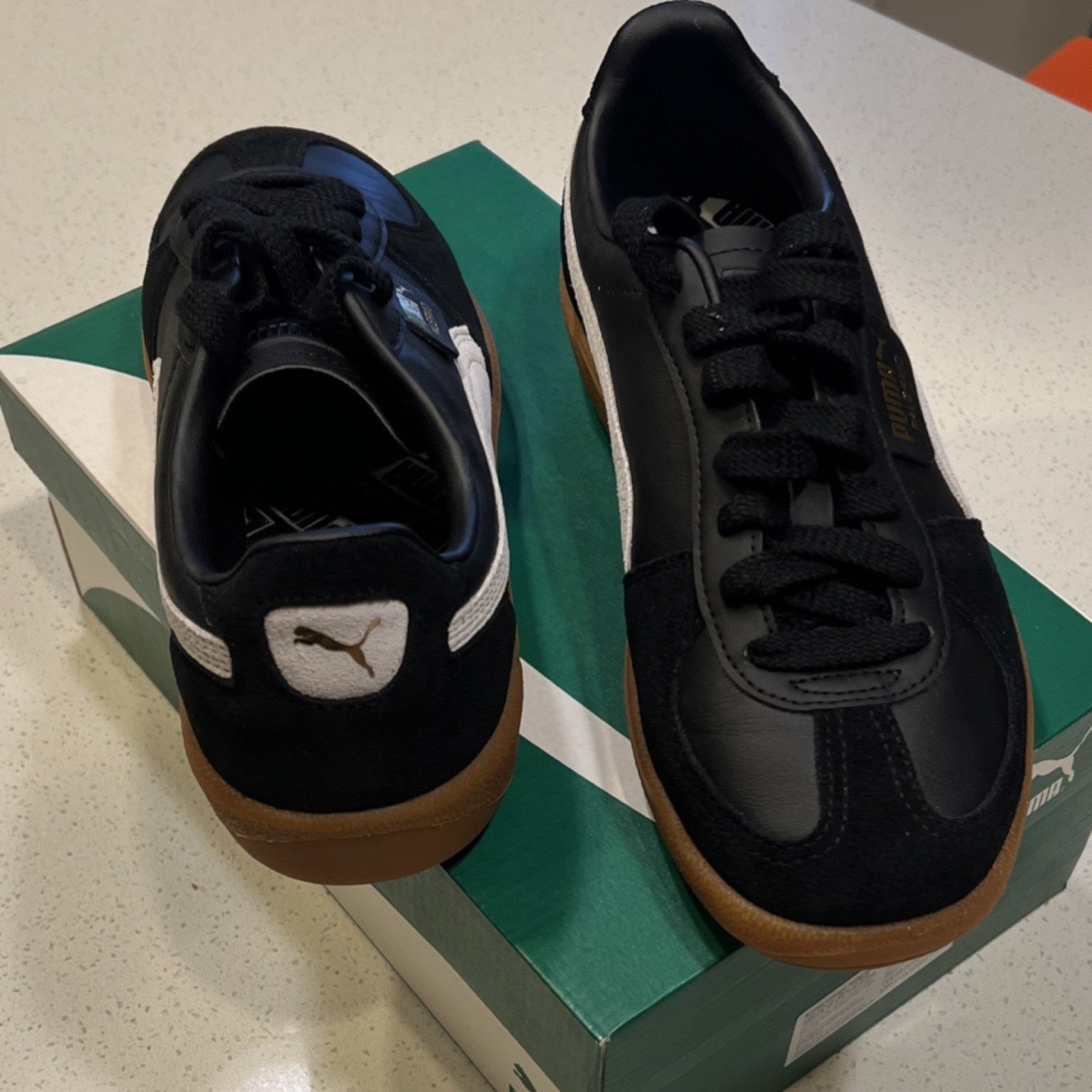 Puma PUMA Palermo Lth Black Feather Gray Gum Women's Size US 9 / IT 39 - 5 Thumbnail