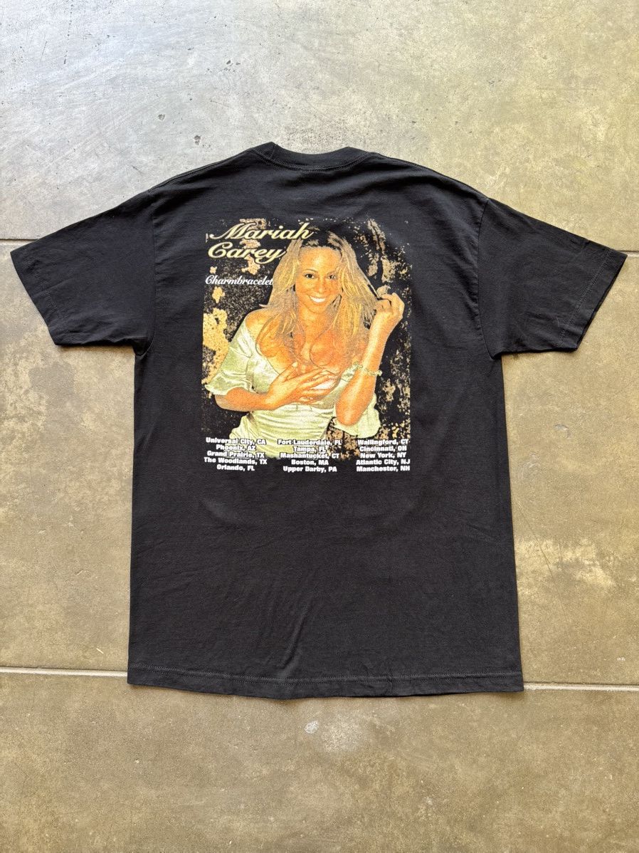 Vintage VTG 2003 Mariah Carey Charmbracelet Band Tee Shirt Sade Size US XL / EU 56 / 4 - 2 Thumbnail