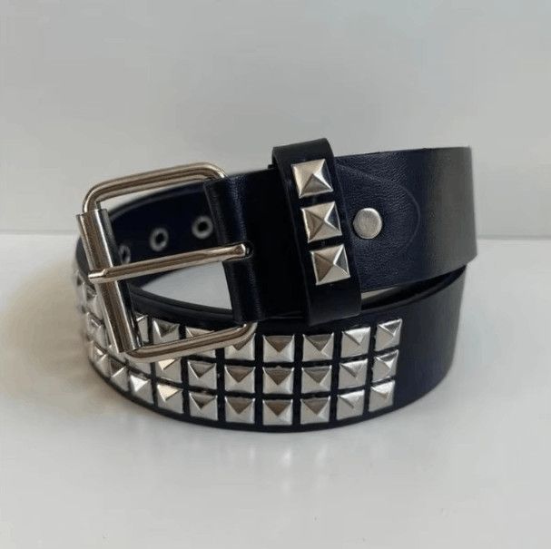 Japanese Brand × Vintage Y2K 2000s Gothic Leather Studded Belt Size ONE SIZE - 1 Thumbnail
