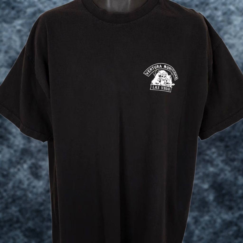 Vintage Ventura Munitions T Shirt Mens 2XL Black Skeleton Soldier 2nd Amendment Shirt Mens Black Skeleton Soldier 2nd Amendment Size US XXL / EU 58 / 5 - 1 Thumbnail