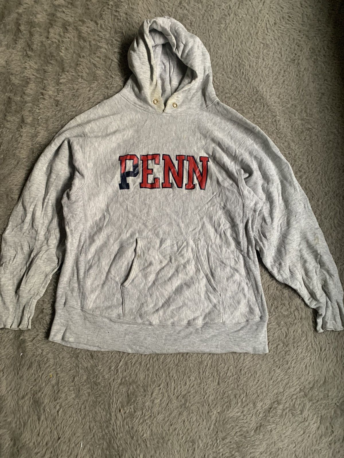 image of 80's Champion Reverse Weave Hoodie in Grey, Men's (Size XL)