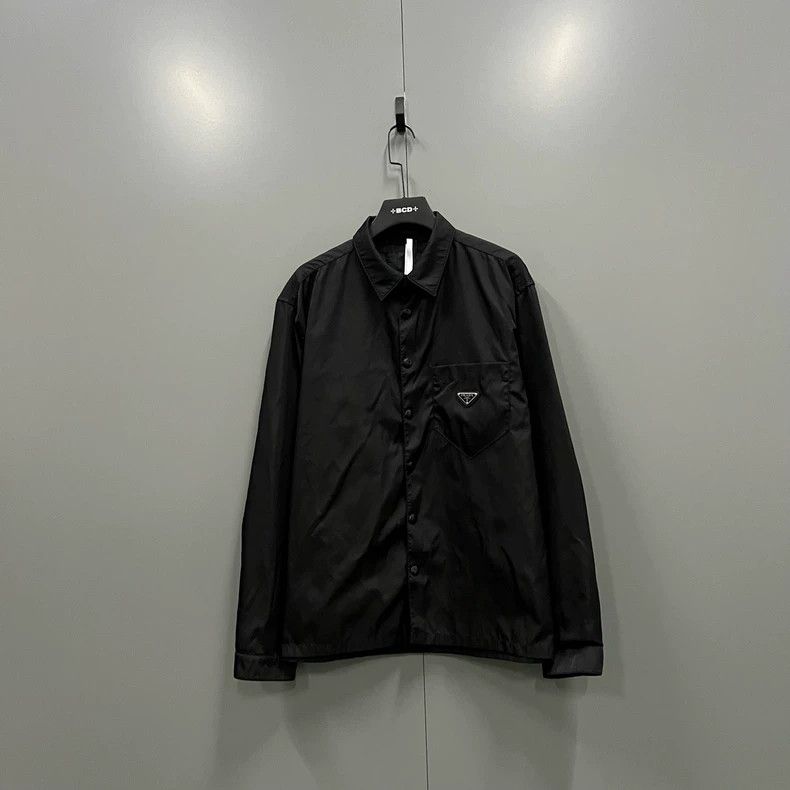 Prada Prada Black triangle logo nylon jacket 2501-Nextarrow Size US XXL / EU 58 / 5 - 1 Thumbnail