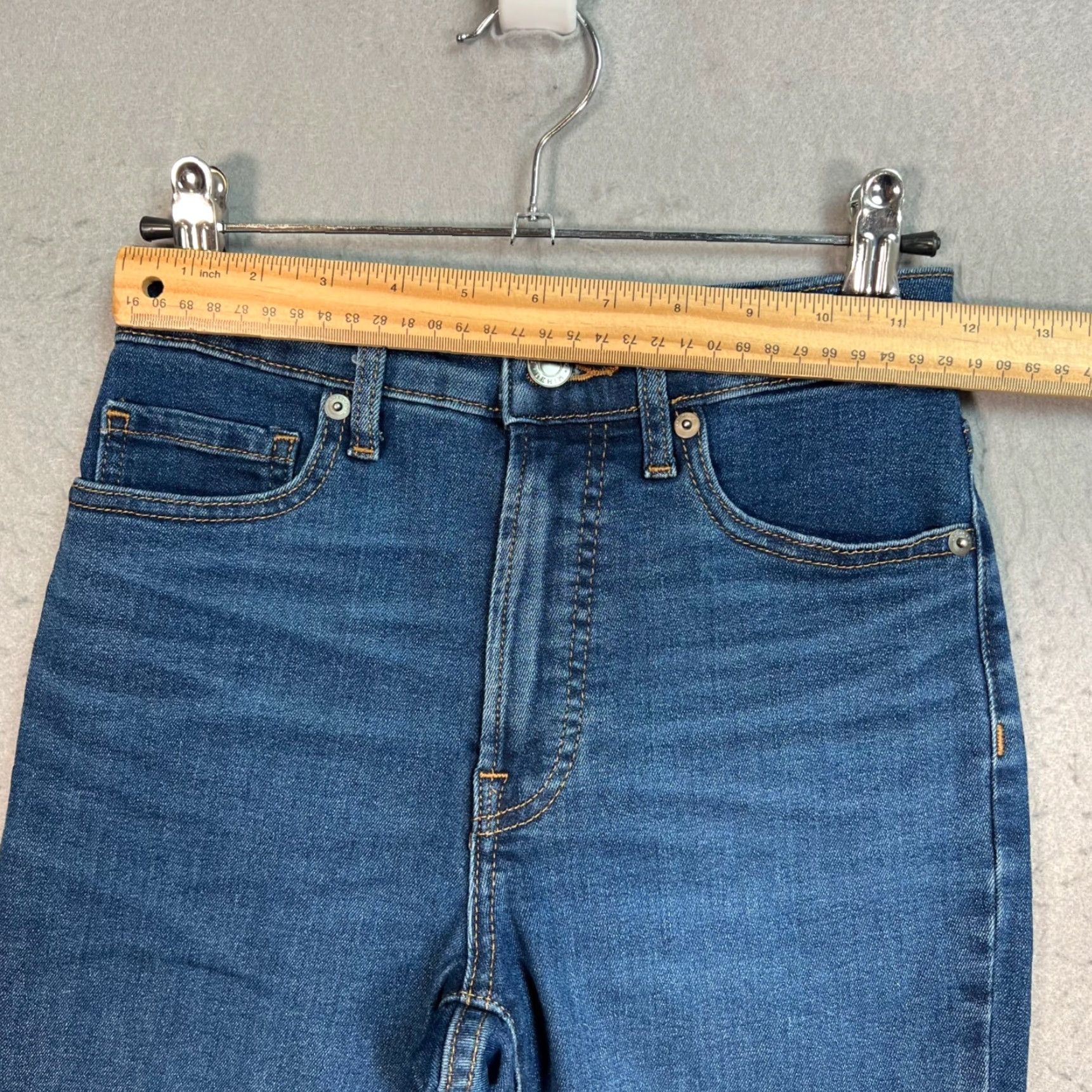 Everlane Everlane Women's Skinny Jeans Size 24 Medium Wash Denim Ankle High Size 42" / US 20 - 5 Thumbnail