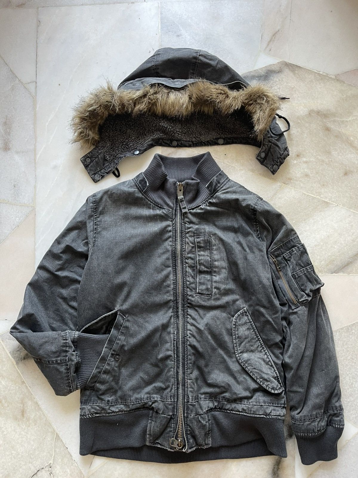 If Six Was Nine 2000s Johnbull Kojima Bomber With Fur Jacket Size US M / EU 48-50 / 2 - 15 Thumbnail