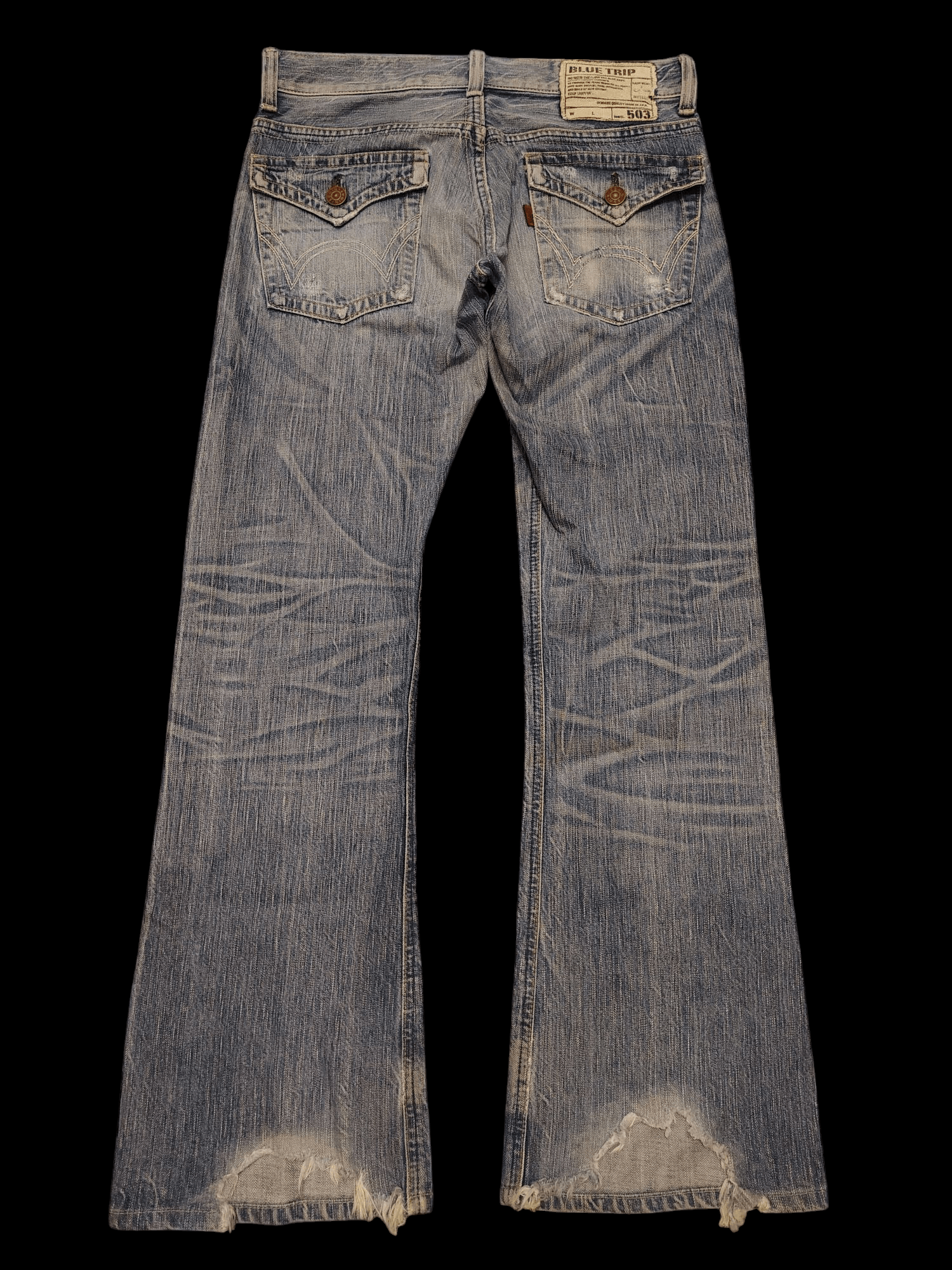 Japanese Edwin 503 Blue Trip Flare Jeans