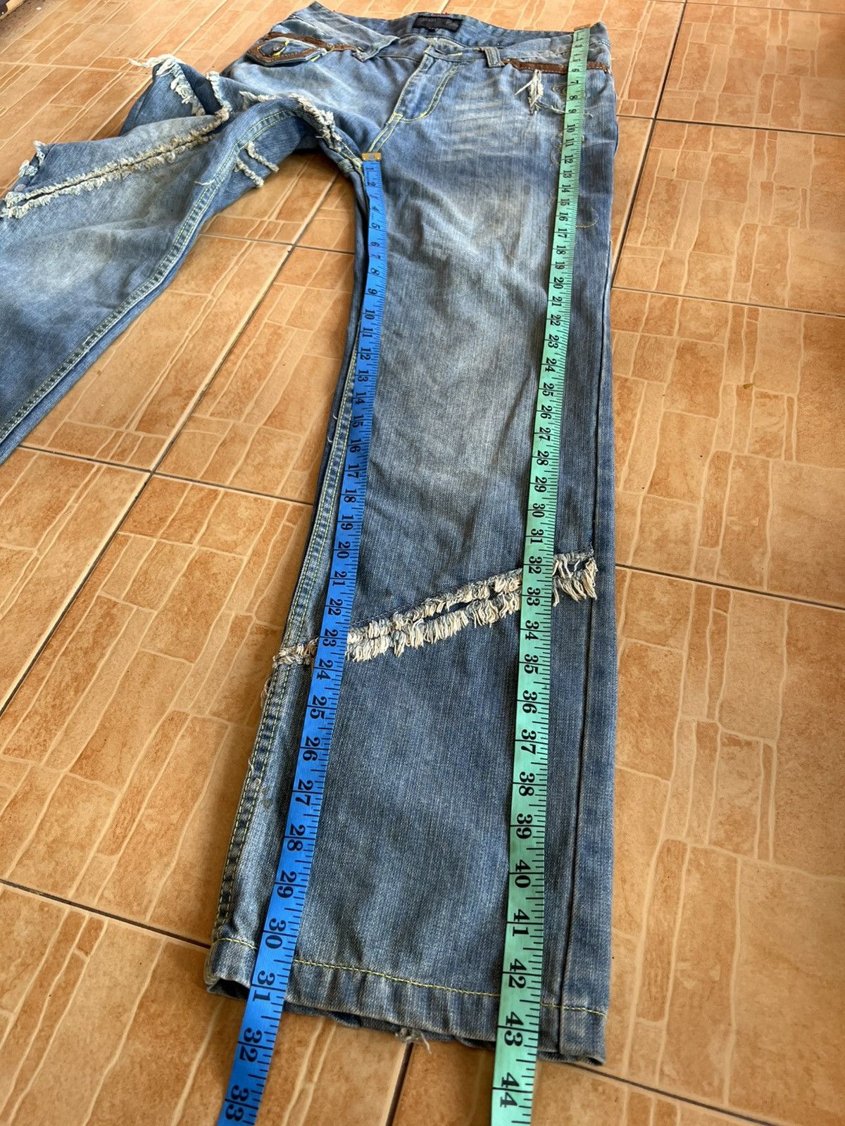 If Six Was Nine Vintage Gotcha Distress Jean Size US 31 - 5 Thumbnail