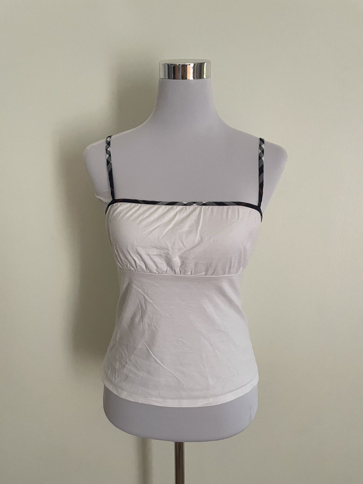 image of Burberry Blue Label White Tank Top, Women's (Size XS)