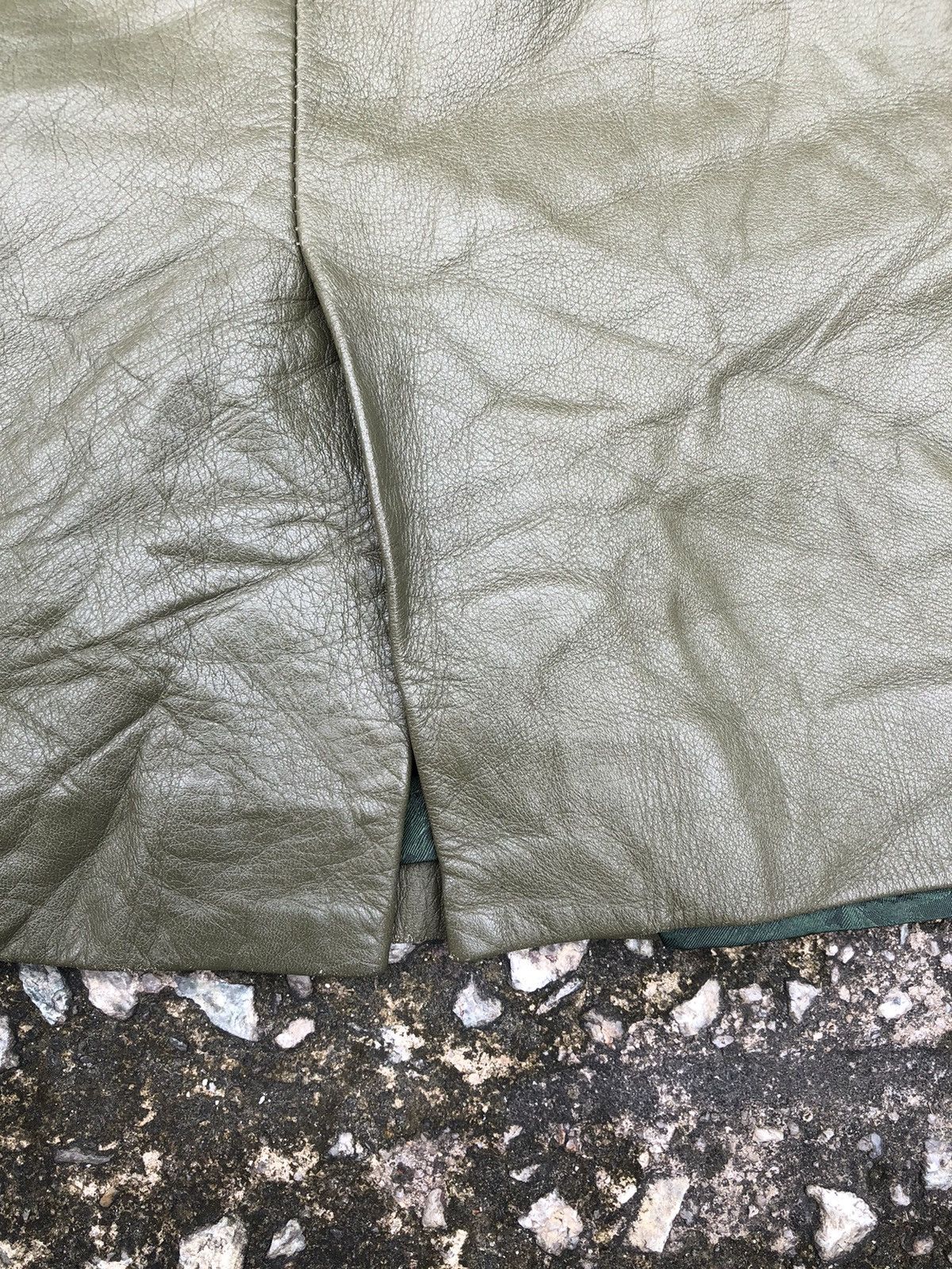 Japanese Brand × Vintage Vintage Maelstrom Leather Army Style Skirt Size 25" / US 0 / IT 36 - 6 Thumbnail