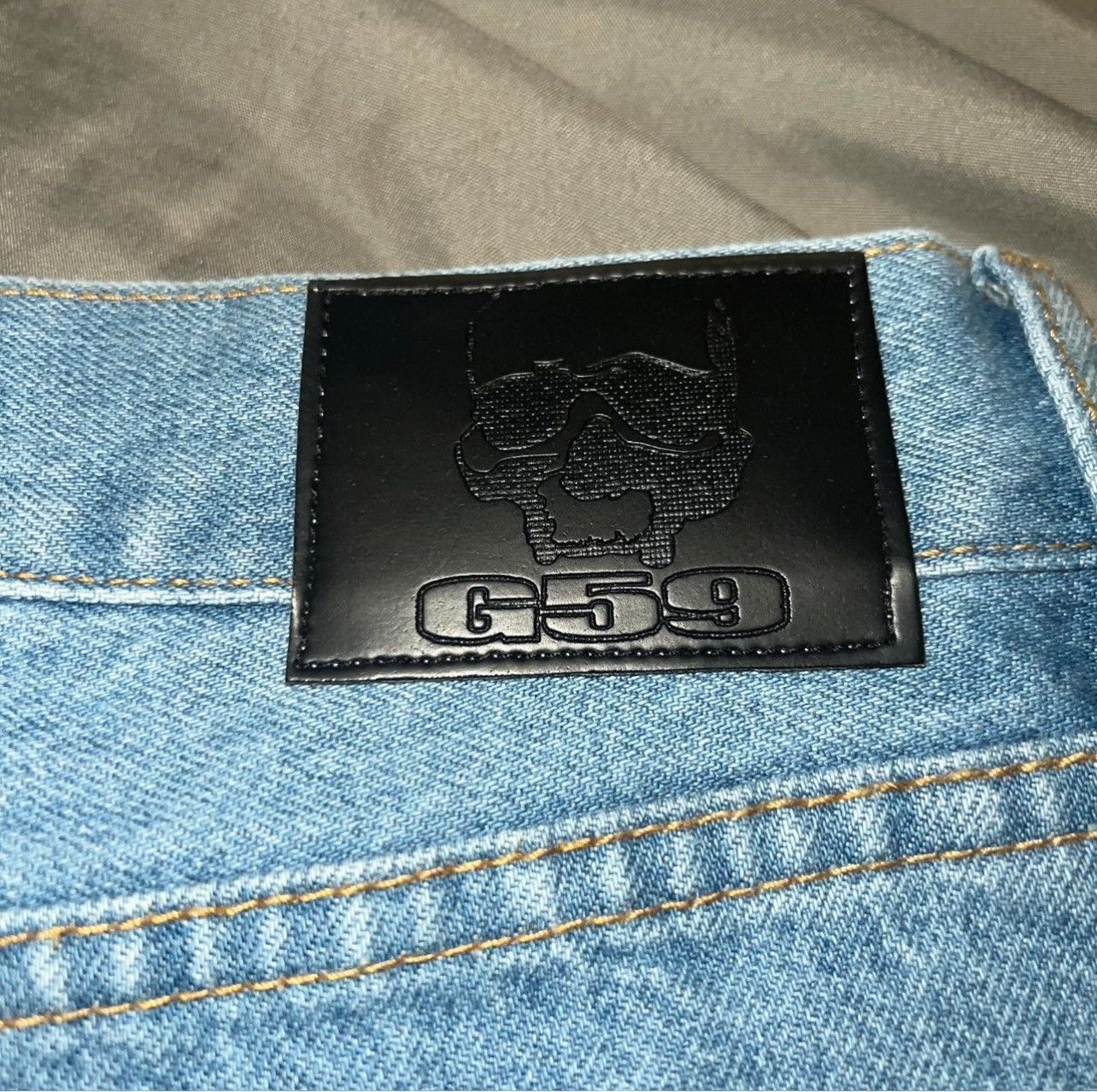 G59 Records G59 Skull Denim Jeans Size US 36 / EU 52 - 7 Thumbnail