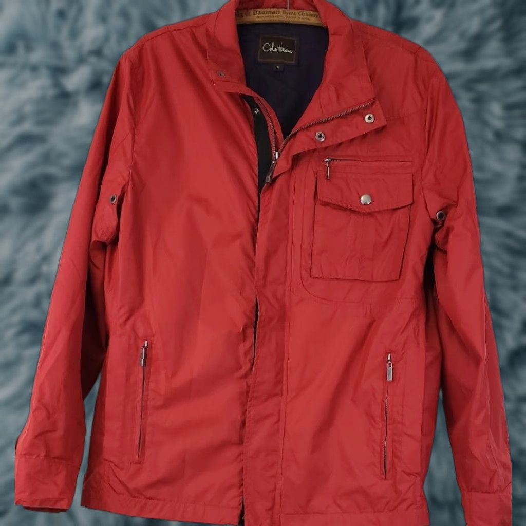 Cole Haan Cole Haan Jacket Womens Small Red Full Zip Snap Button Zip Pockets Coat Ladies S Size S / US 4 / IT 40 - 1 Thumbnail