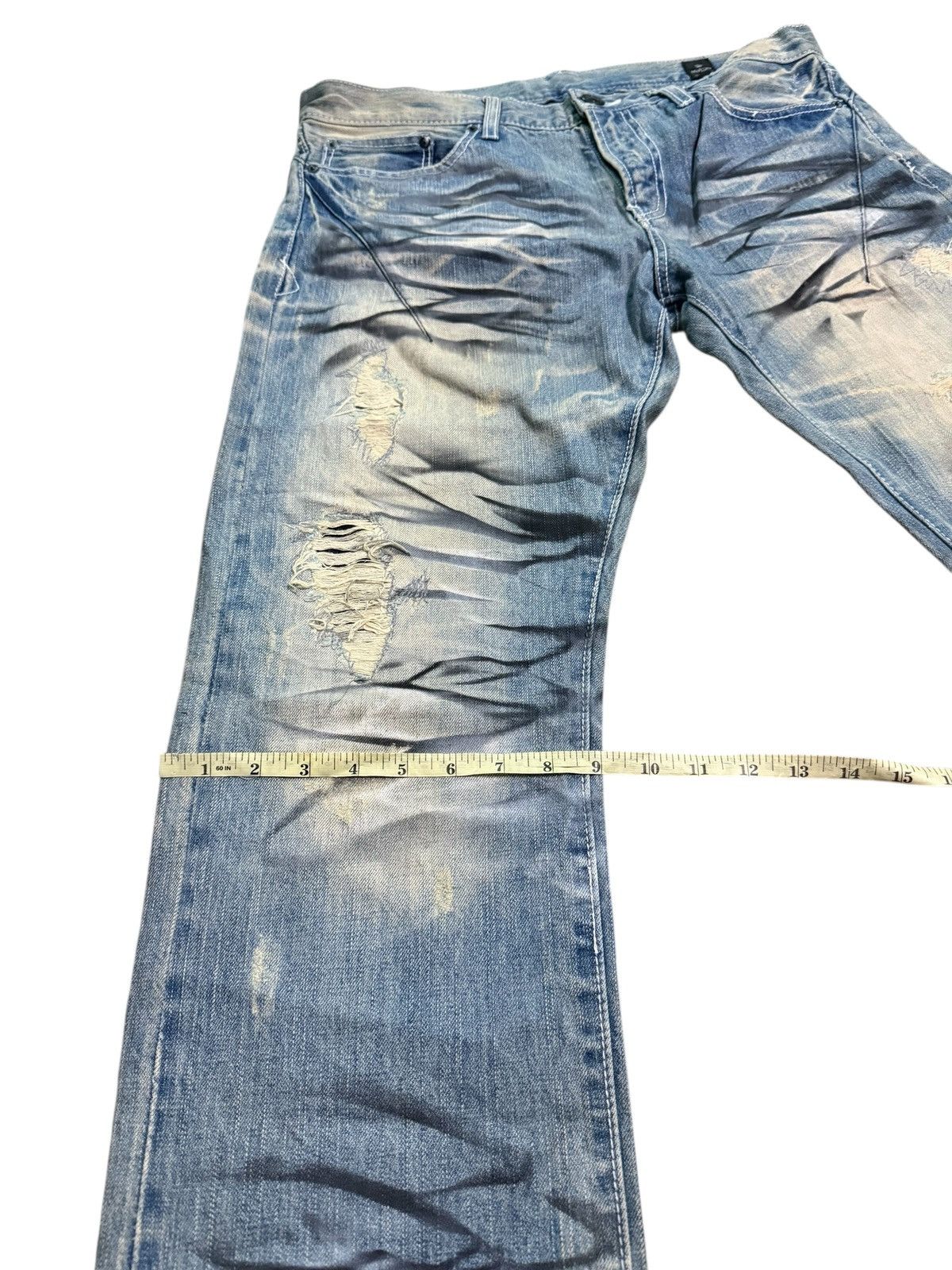 Japanese Brand DELETE ANYTIME SEMANTIC DESIGN DISTRESSED DENIM JEANS Size US 34 / EU 50 - 12 Thumbnail