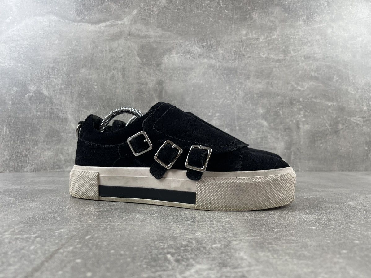 Alexander McQueen × Vintage Alexander McQueen Platform Suede Black Y2K Sneakers Size US 9 / IT 39 - 2 Thumbnail
