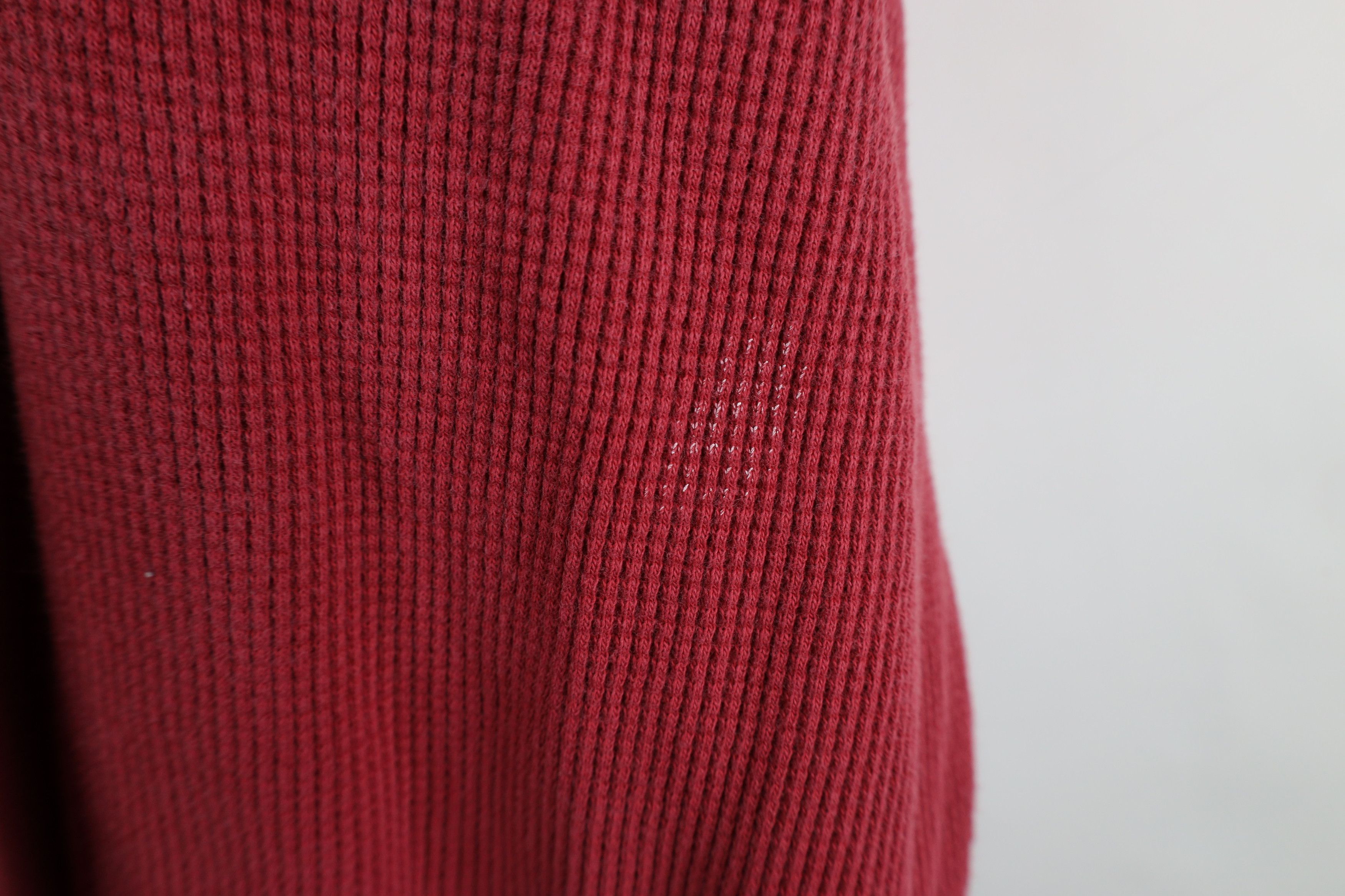 Vintage Vintage 90s Streetwear Boxy Fit Thermal Waffle Knit T-Shirt Size US XXL / EU 58 / 5 - 4 Thumbnail
