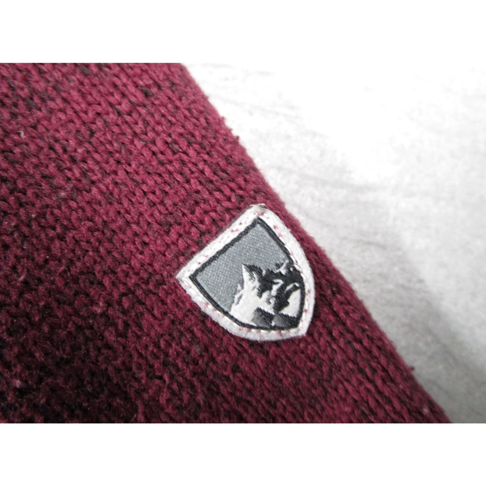 Vintage Kuhl Sweater Womens Large Burgundy 1/4 Zip Alfpaca Sherpa Fleece Pullover 4210 Size L / US 10 / IT 46 - 3 Thumbnail