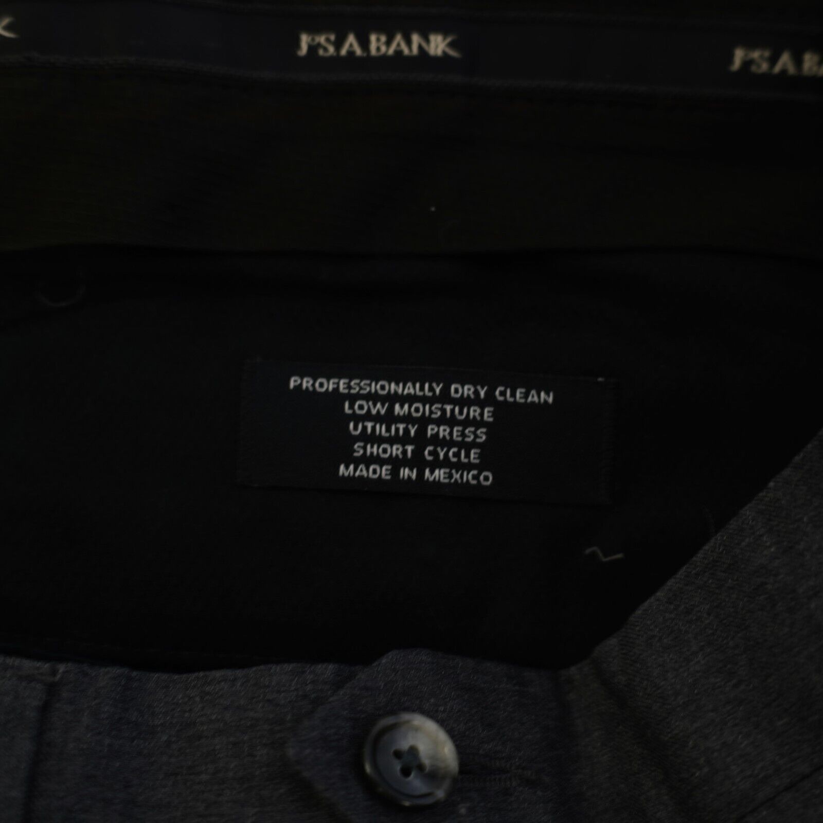 Jos. A. Bank Jos A Bank Signature Wool Gray Dress Pants 34/36 Mid Rise Fl Size 34R - 6 Thumbnail
