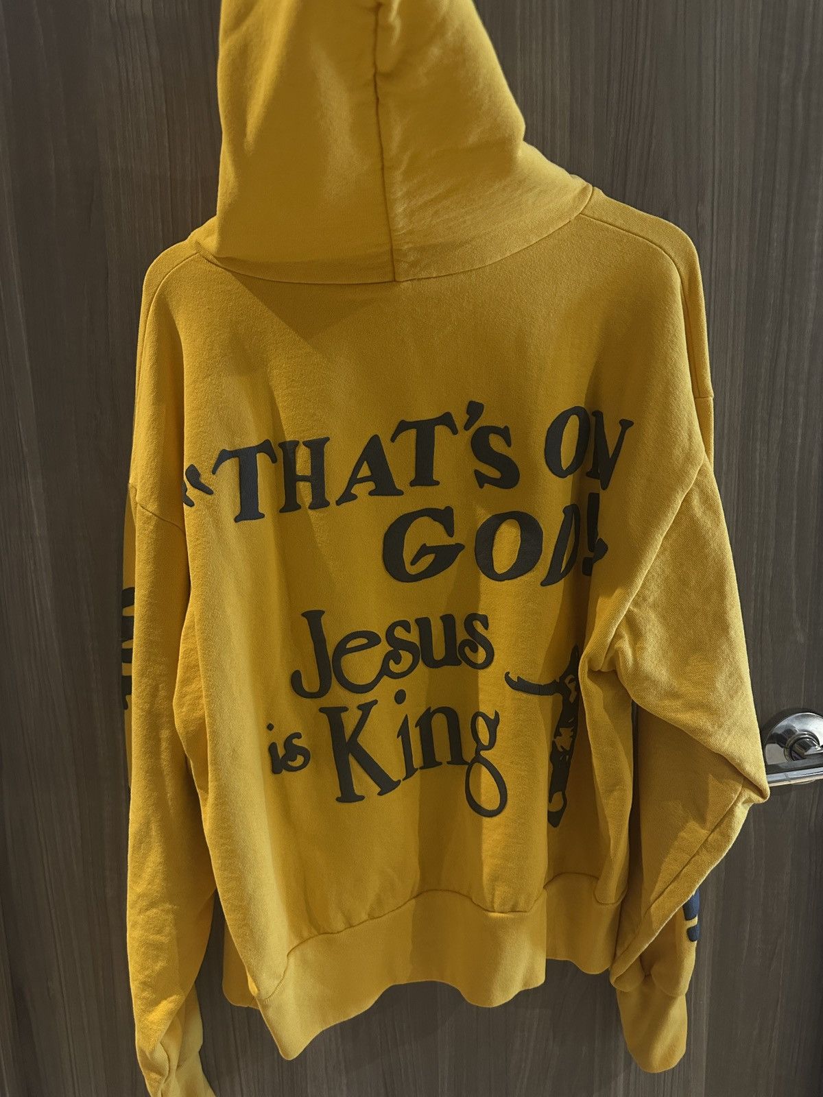 Cactus Plant Flea Market × Kanye West CPFM X Kanye west jesus is king yellow hoodie Size US M / EU 48-50 / 2 - 2 Thumbnail