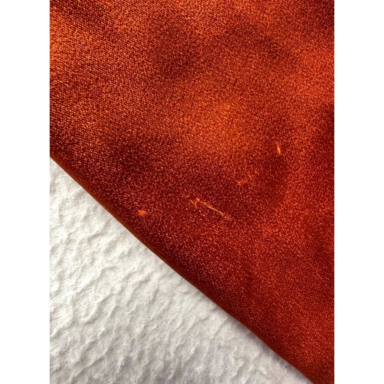 Vintage VINTAGE Womens Blazer Shirt Satin Peplum Lace Orange 16in Pit to Pit 22in Length Small Womens Size S / US 4 / IT 40 - 6 Thumbnail
