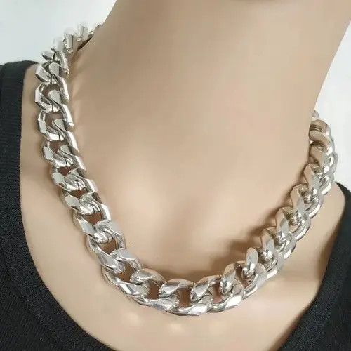 Jewelry Gothic Chunky chain Choker Necklace Size ONE SIZE - 1 Thumbnail