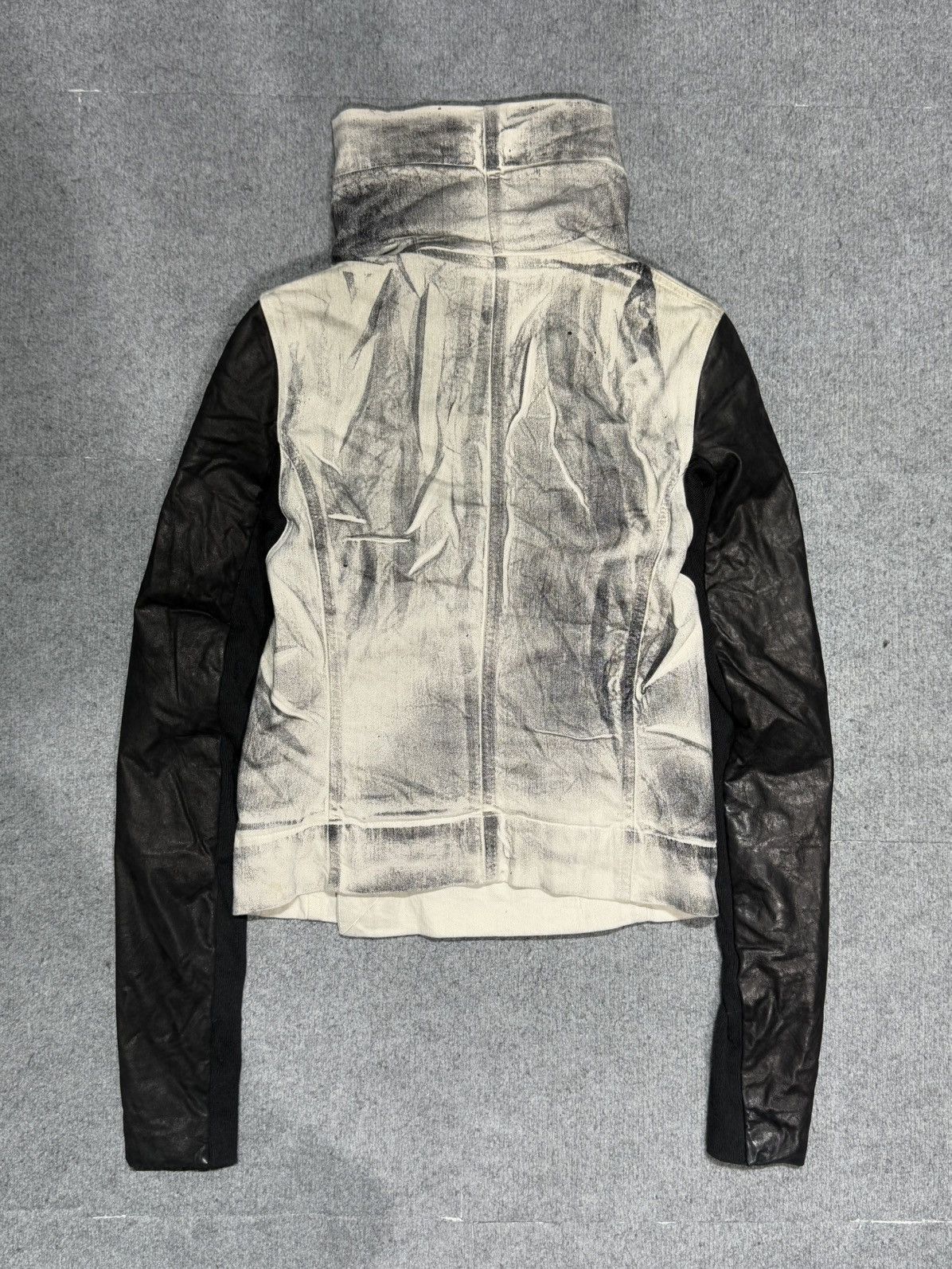Rick Owens Rick owens - 2000s leather denim jacket Size US XS / EU 42 / 0 - 12 Thumbnail
