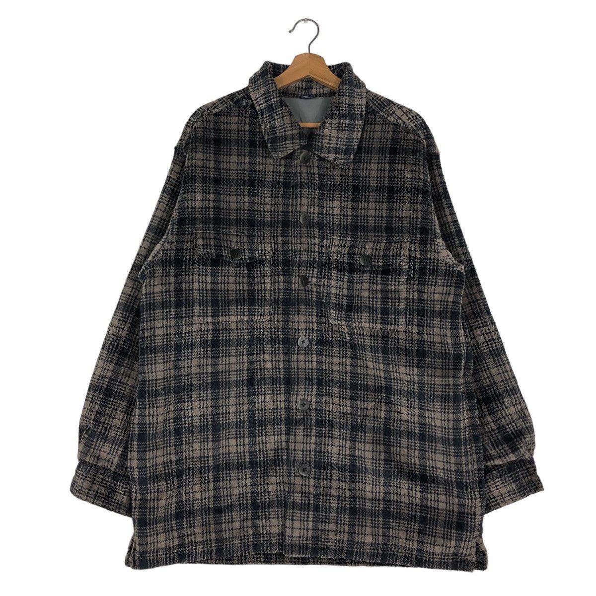 Flannel Vintage Flannel Zipper Jacket Mont-Bell Tartan Check Design Size US L / EU 52-54 / 3 - 1 Thumbnail