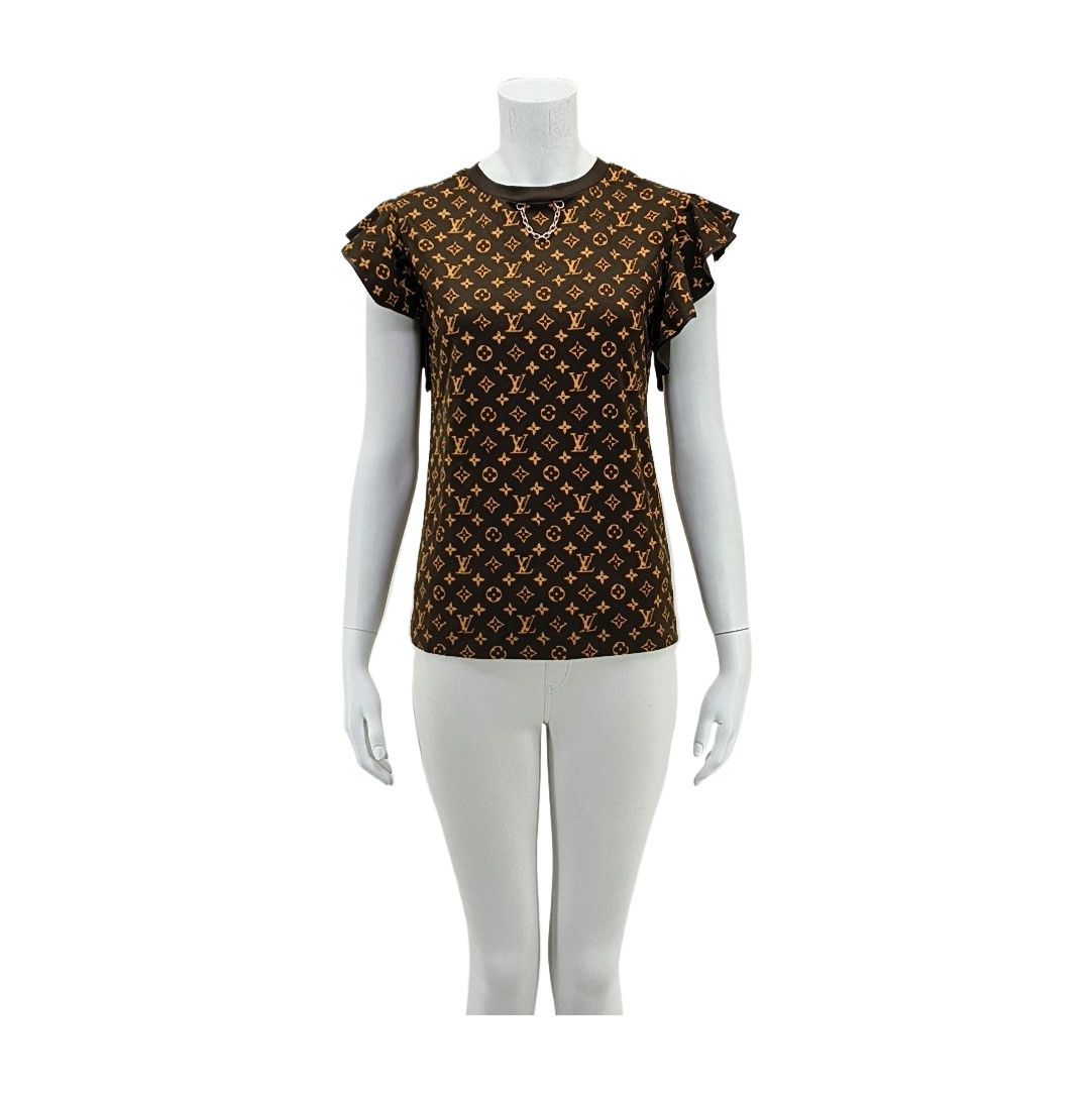 Louis Vuitton Louis Vuitton Monogram Ruffle Sleeve Top Size S Size S / US 4 / IT 40 - 1 Thumbnail