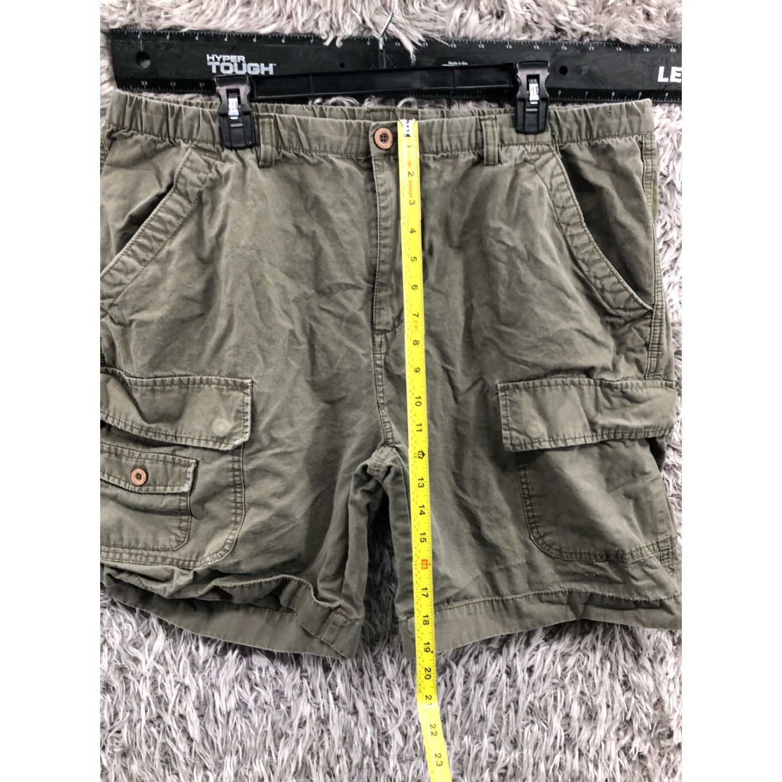 Vintage VINTAGE Boston Traders Cargo Shorts Mens Size L Mid Rise Medium Wash Green Size US 33 - 3 Thumbnail