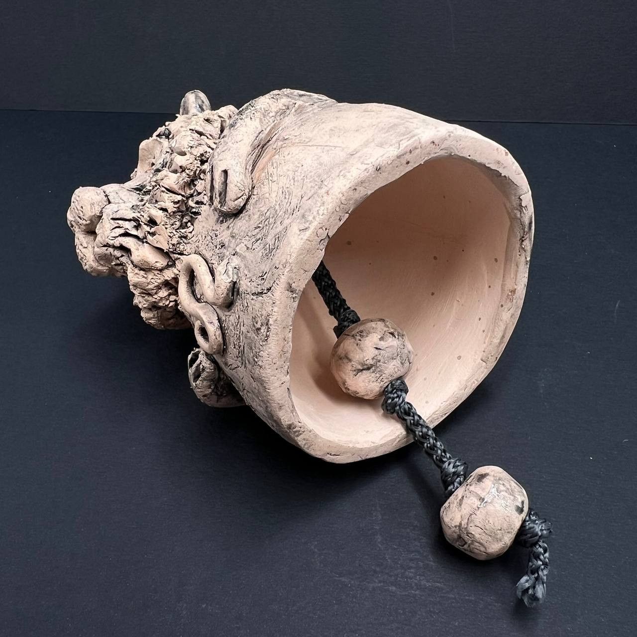 Vintage Handmade Ceramic Statue Lion Bell Leo Zodiac Sign Pottery Size ONE SIZE - 3 Thumbnail
