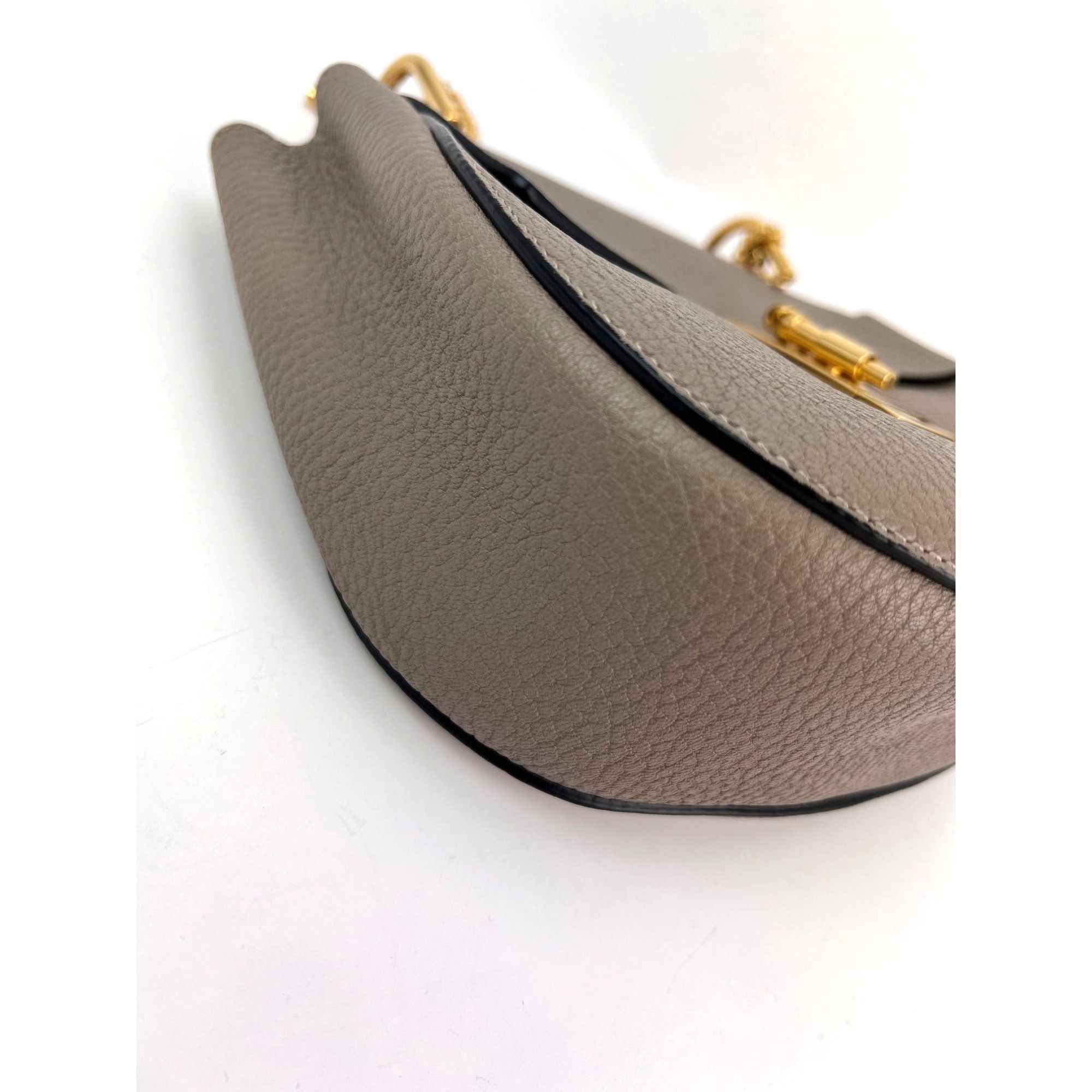 Chloe Chloe Small Drew Gray Grained Lambskin Leather Shoulder Cros Size ONE SIZE - 9 Thumbnail