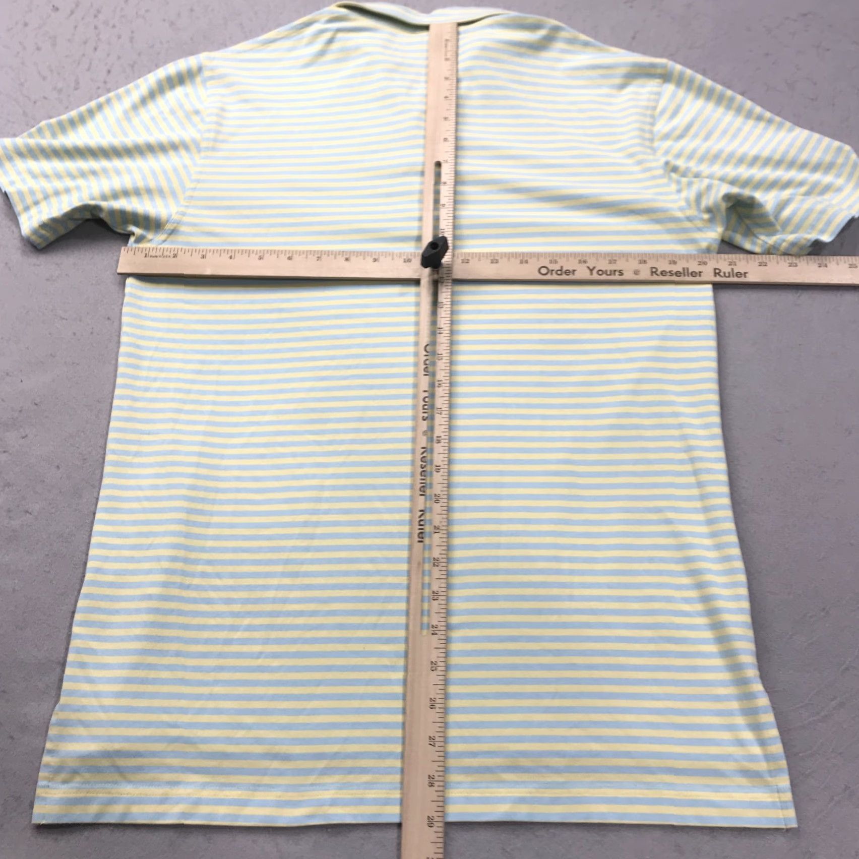 Vintage Dunning Streamsong Golf Polo Shirt Mens Medium Blue Yellow Striped Florida Top Size US M / EU 48-50 / 2 - 7 Thumbnail