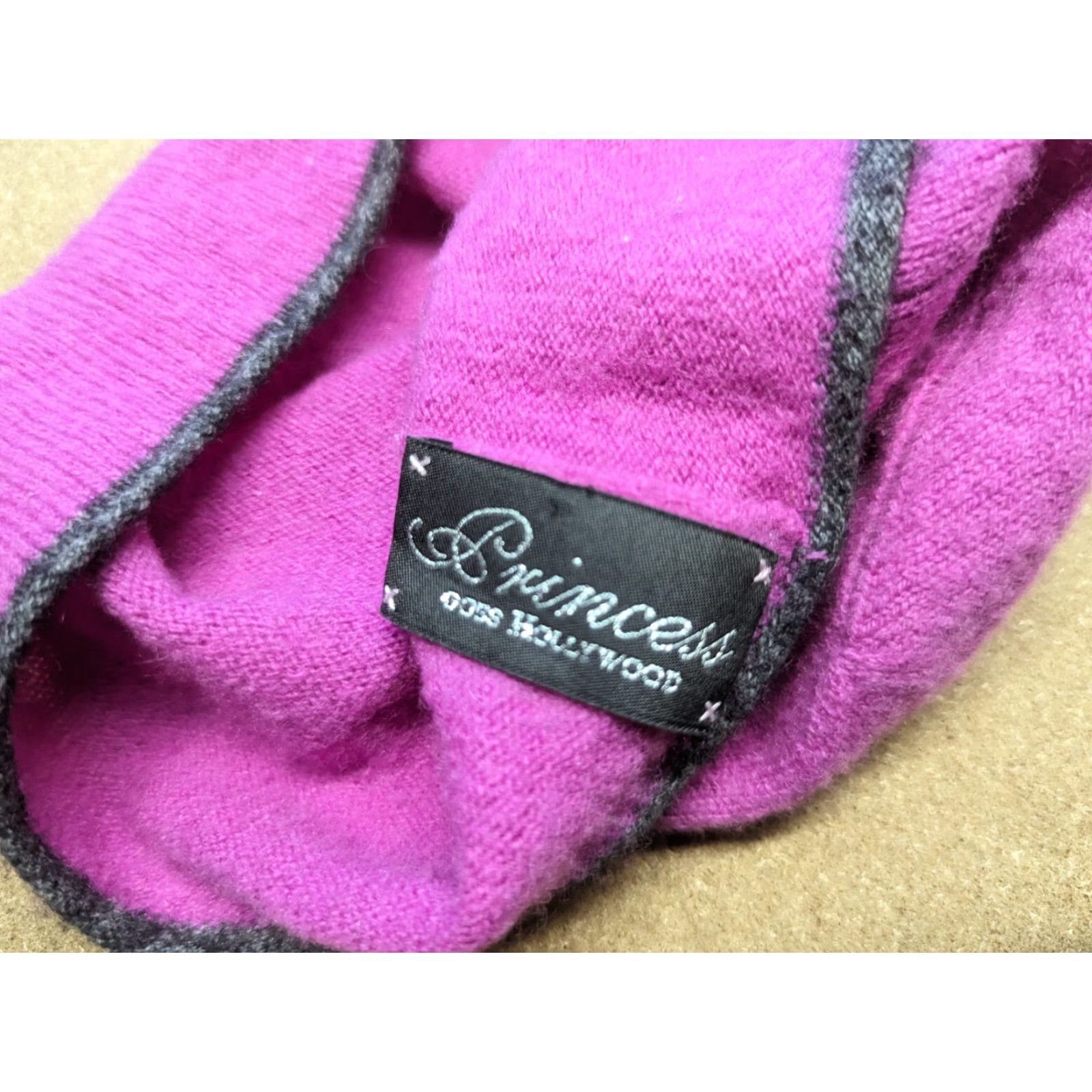 Pinko Princess Goes Hollywood Beanie Hat Wool Cashmere Pink Womens Size XS-S Ladies Hat Beanie Womens Cargo Size ONE SIZE - 7 Thumbnail