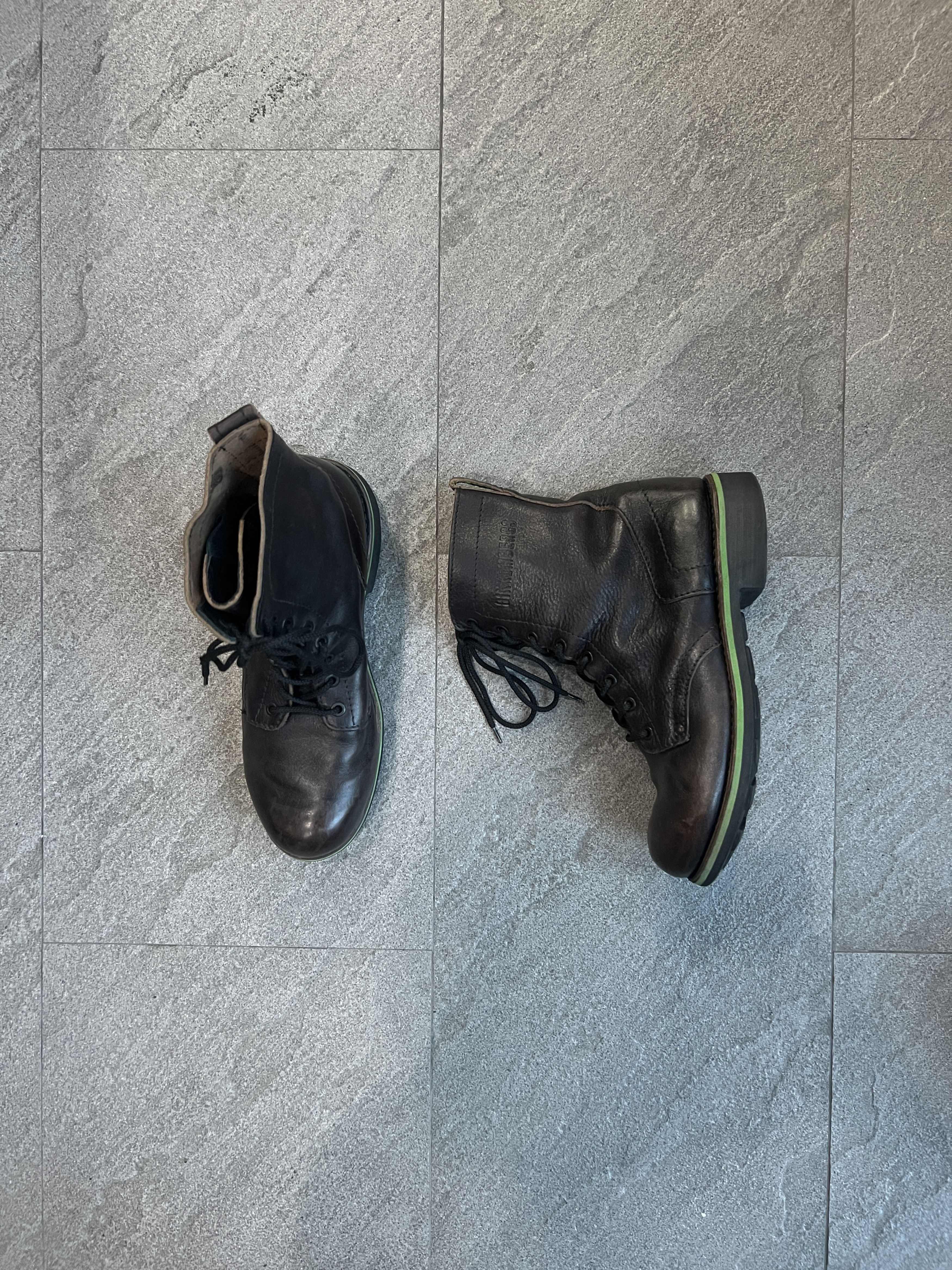 Dirk Bikkembergs Dirk Bikkembergs Leather Combat Boots Green Sole EU 41 Size US 8 / EU 41 - 1 Thumbnail