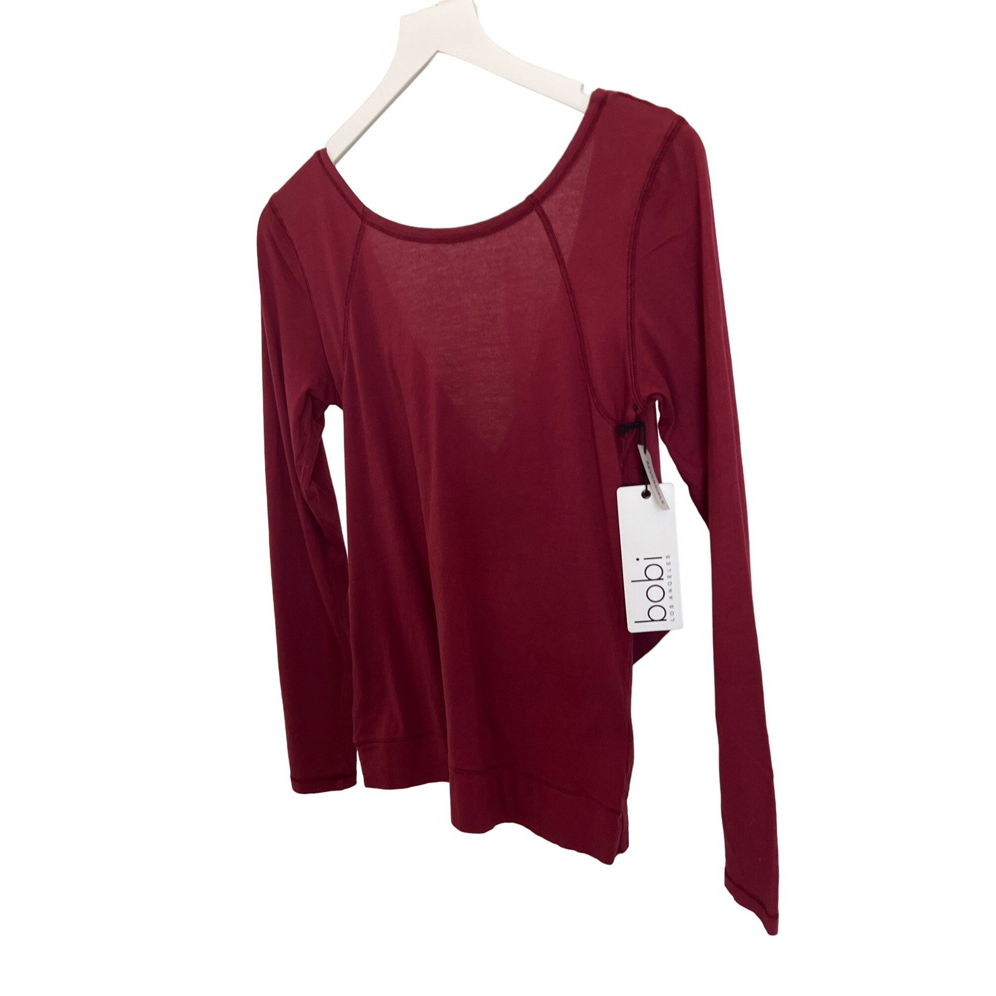 REVOLVE Bobi Bordeaux Reversible Criss-Cross Long Sleeve Top Size XS / US 0-2 / IT 36-38 - 6 Thumbnail