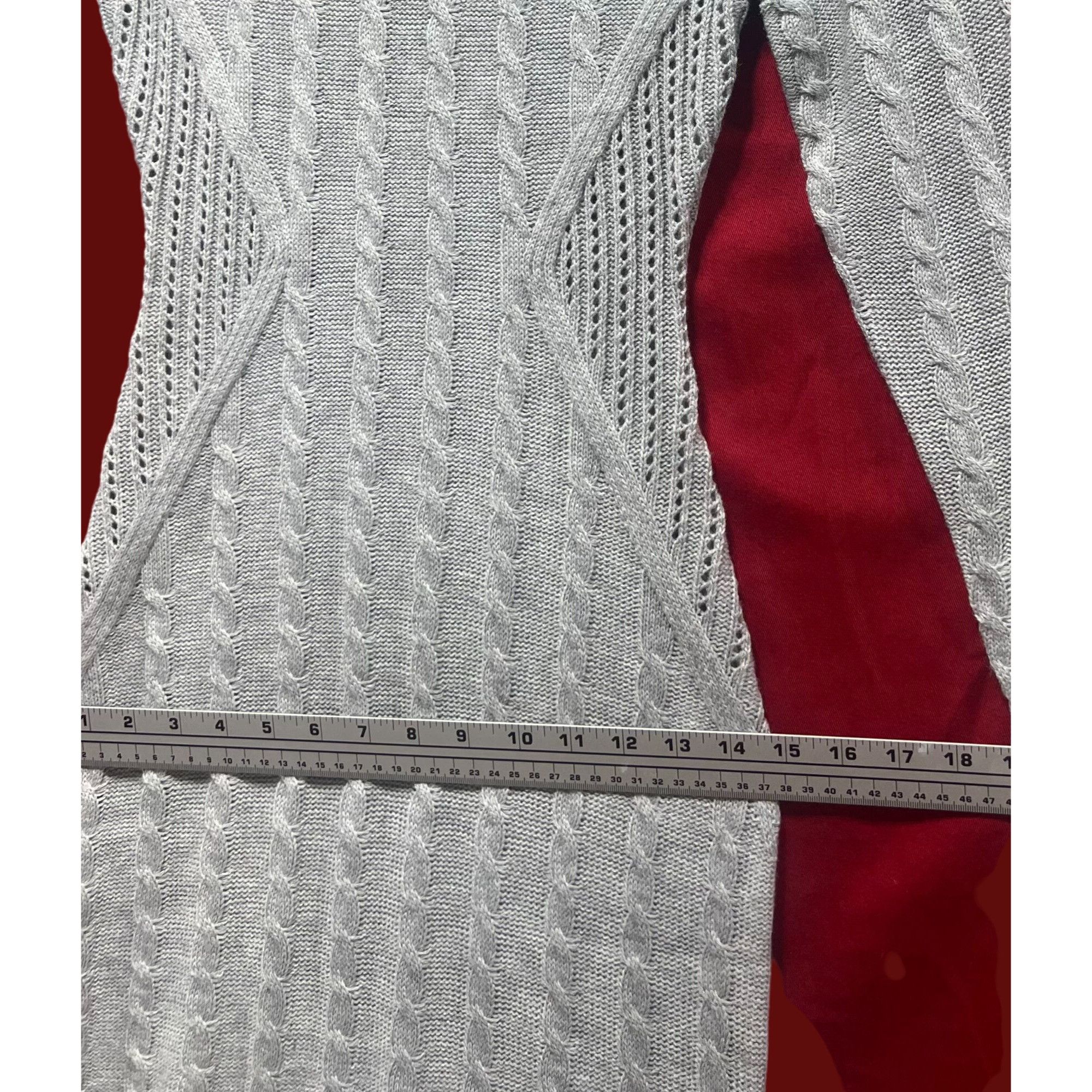 Other Just Polly - Women's Turtleneck Cable Knit Sweater Dress - G Size S / US 4 / IT 40 - 5 Thumbnail