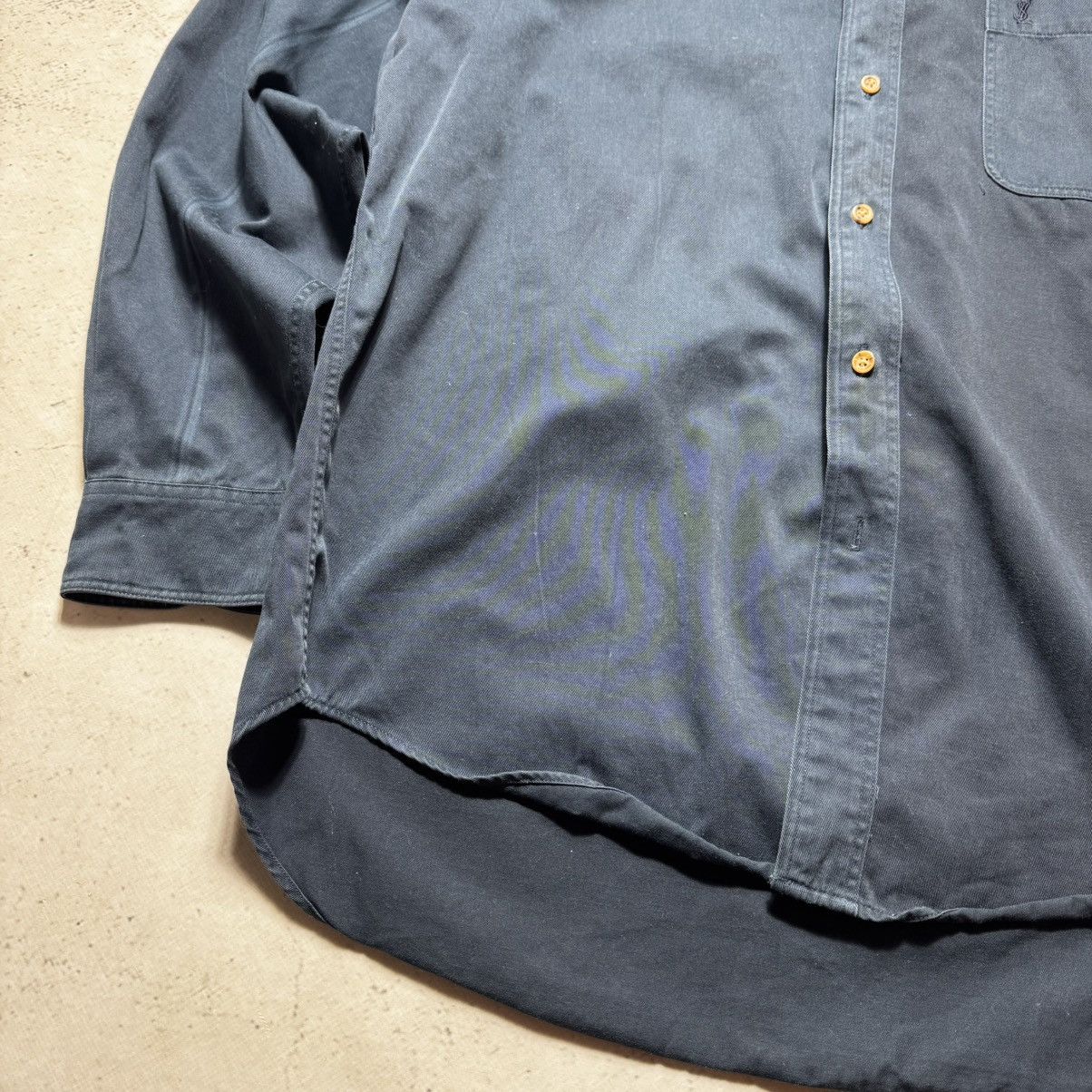 Yves Saint Laurent 90s saint laurent overshot button ups with big logo Size US XL / EU 56 / 4 - 3 Thumbnail