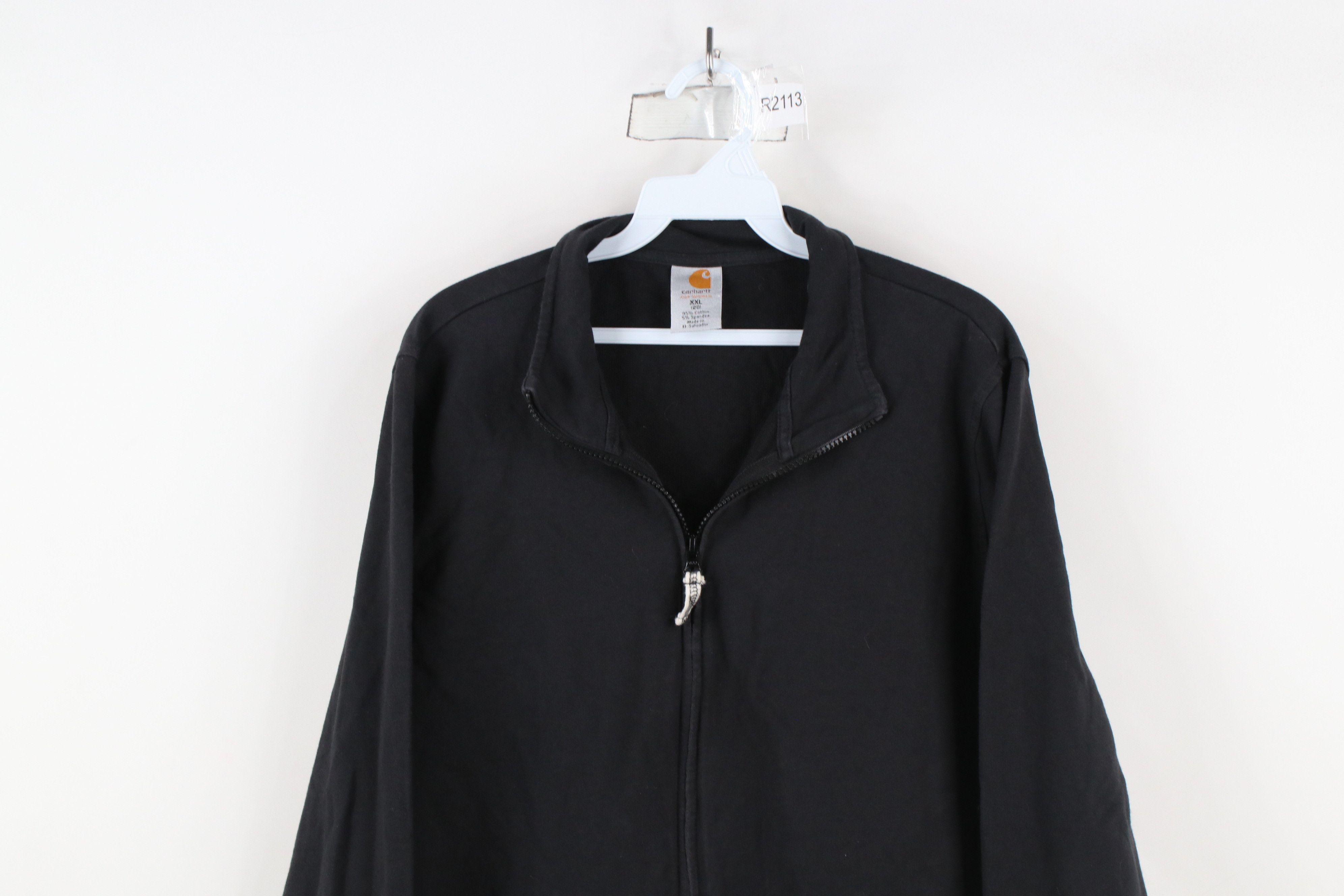 Carhartt × Vintage Vintage Y2K Carhartt Spell Out Script Full Zip Jacket Black Size XXL / US 16-18 / IT 52-54 - 2 Thumbnail