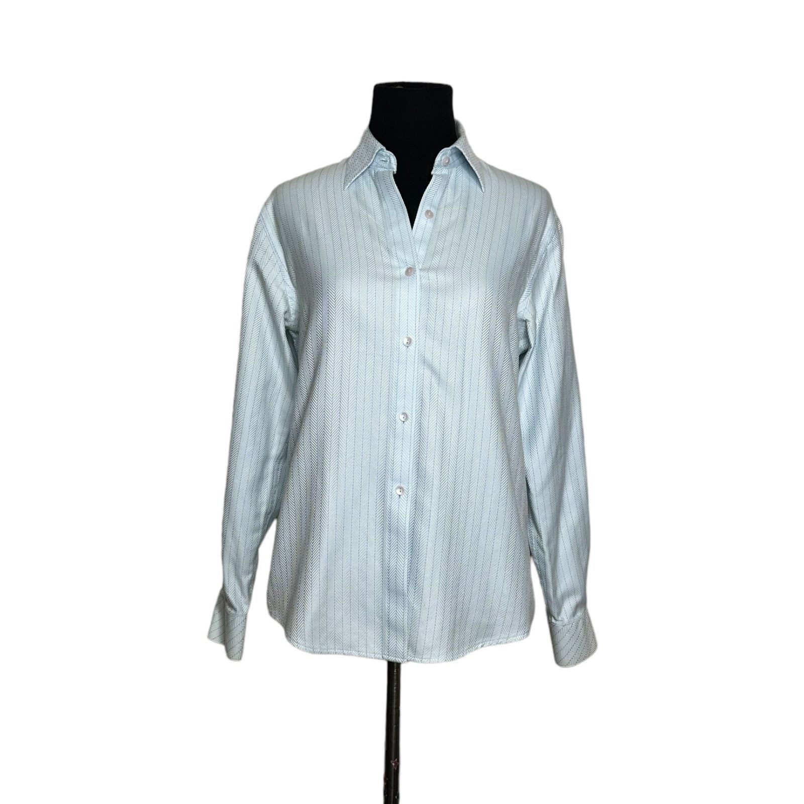 Talbots Talbots baby blue long sleeves button shirt size 2 Size XS / US 0-2 / IT 36-38 - 8 Thumbnail