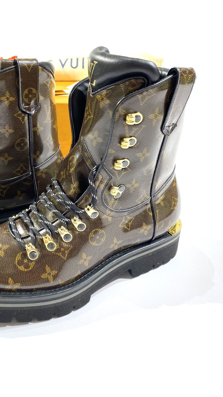 Louis Vuitton Louis Vuitton Kim Jones 9 Ankle Boots Glaze Brown Monogram Size US 9 / EU 42 - 4 Thumbnail