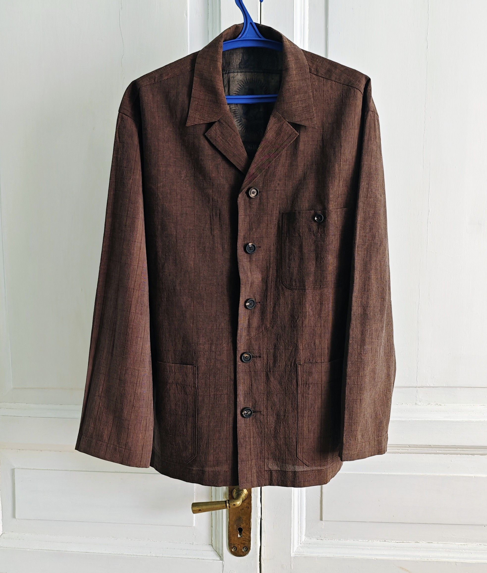 Ziggy Chen Brown checkered overshirt.Like Archivio J.M. Ribot or Julius Size US M / EU 48-50 / 2 - 2 Thumbnail