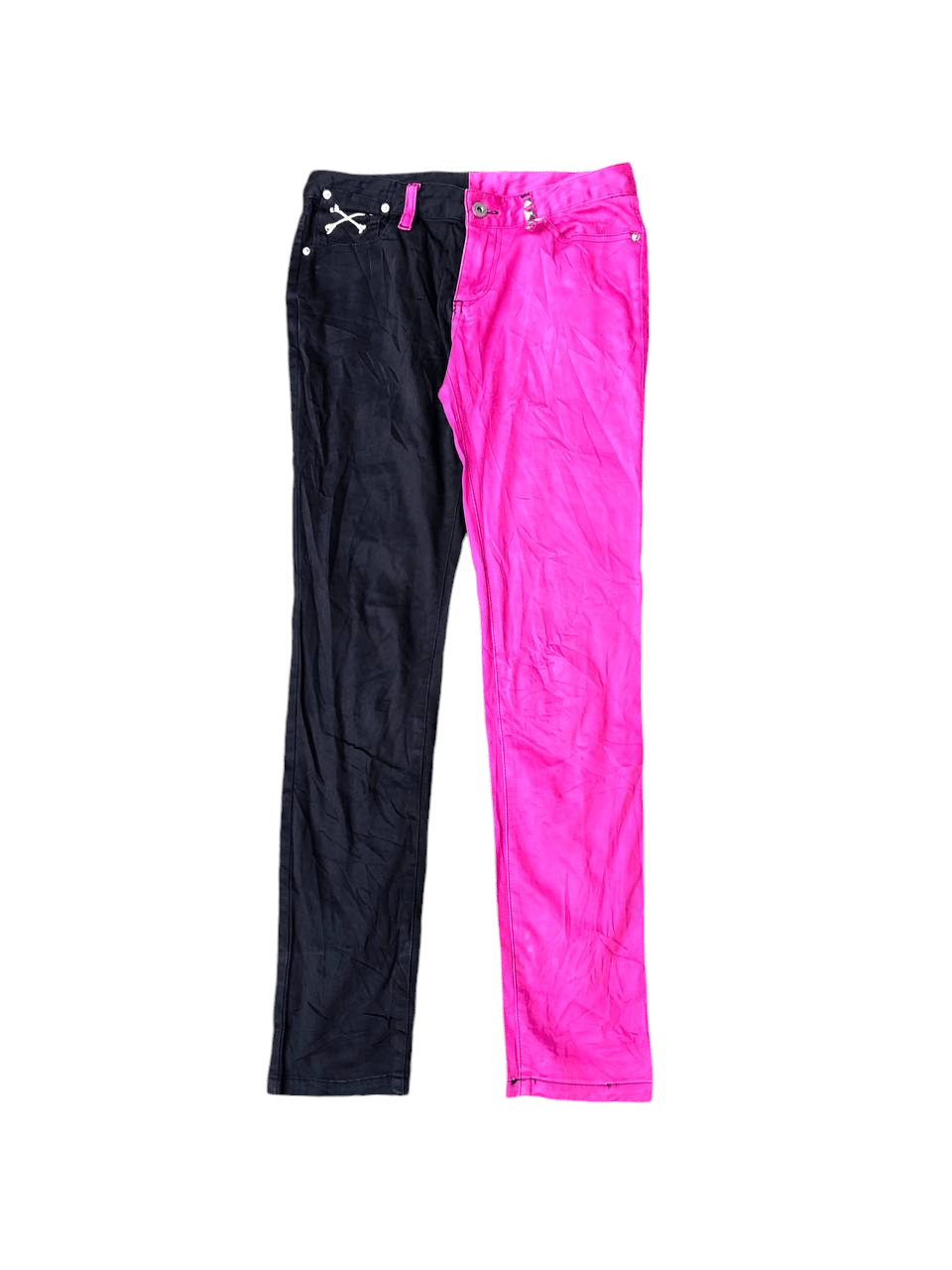 Japanese Brand Super lovers rock Balck pink Pants Size 27" / US 4 / IT 40 - 1 Thumbnail
