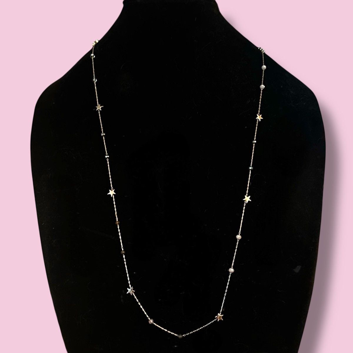 Other Frenzy long gold tone station stars and crystals necklace Size ONE SIZE - 2 Thumbnail