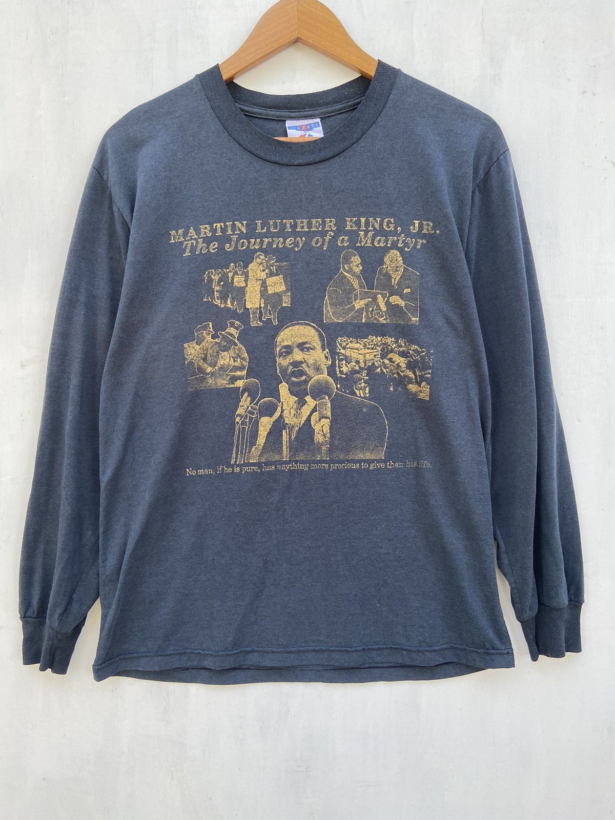 Rap Tees 🔥 Vintage 90s Vintage Martin Luther t shirt long sleeve Size US M / EU 48-50 / 2 - 3 Thumbnail